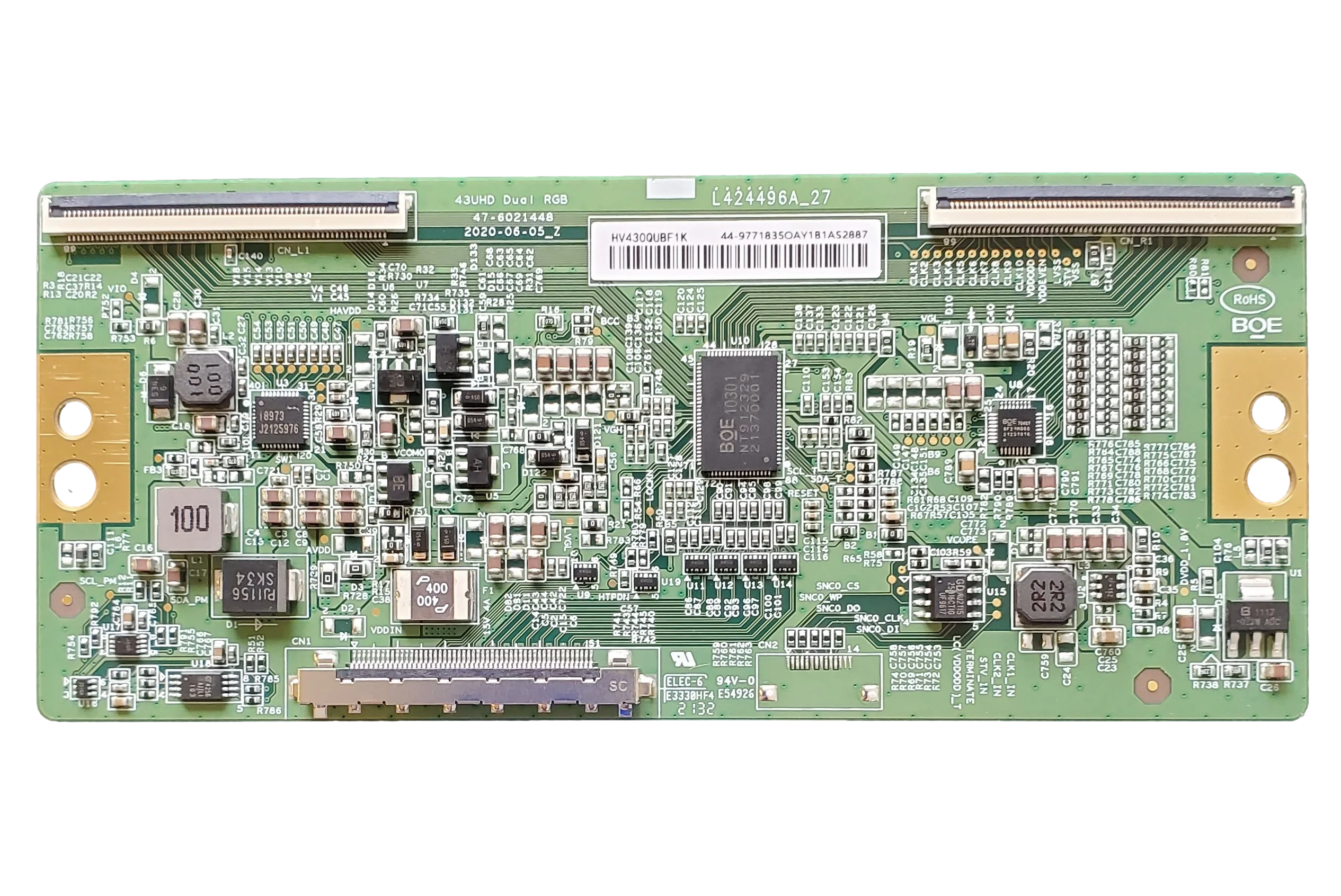 1-011-262-12 Sony T-Con Board, 44-9771835, HV430QUBF1K, 47-6021448, KD-43X80J