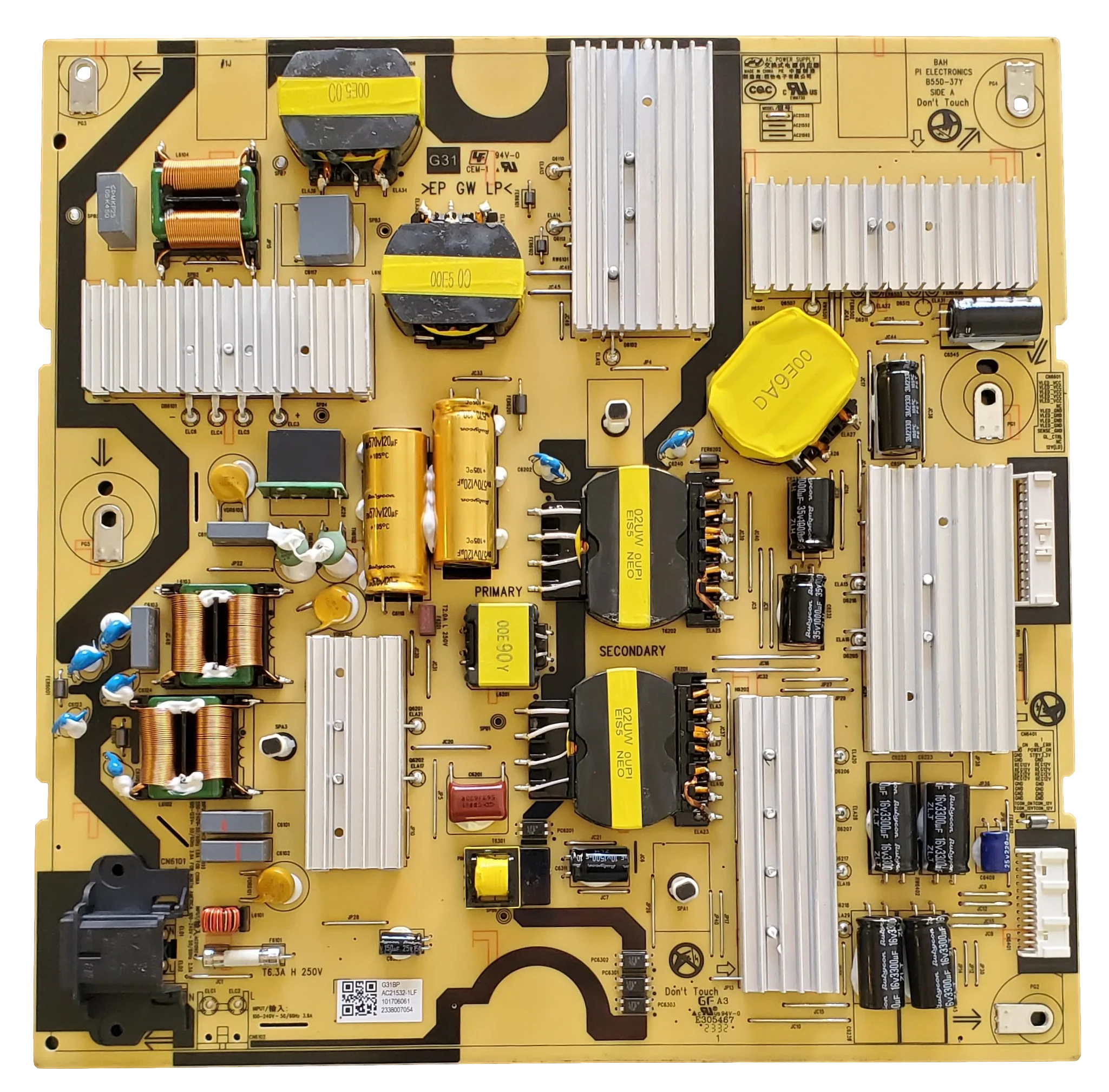 1-017-060-61 SONY Power Supply Board, G31BP , AC21532-1LF , XR-55X90L