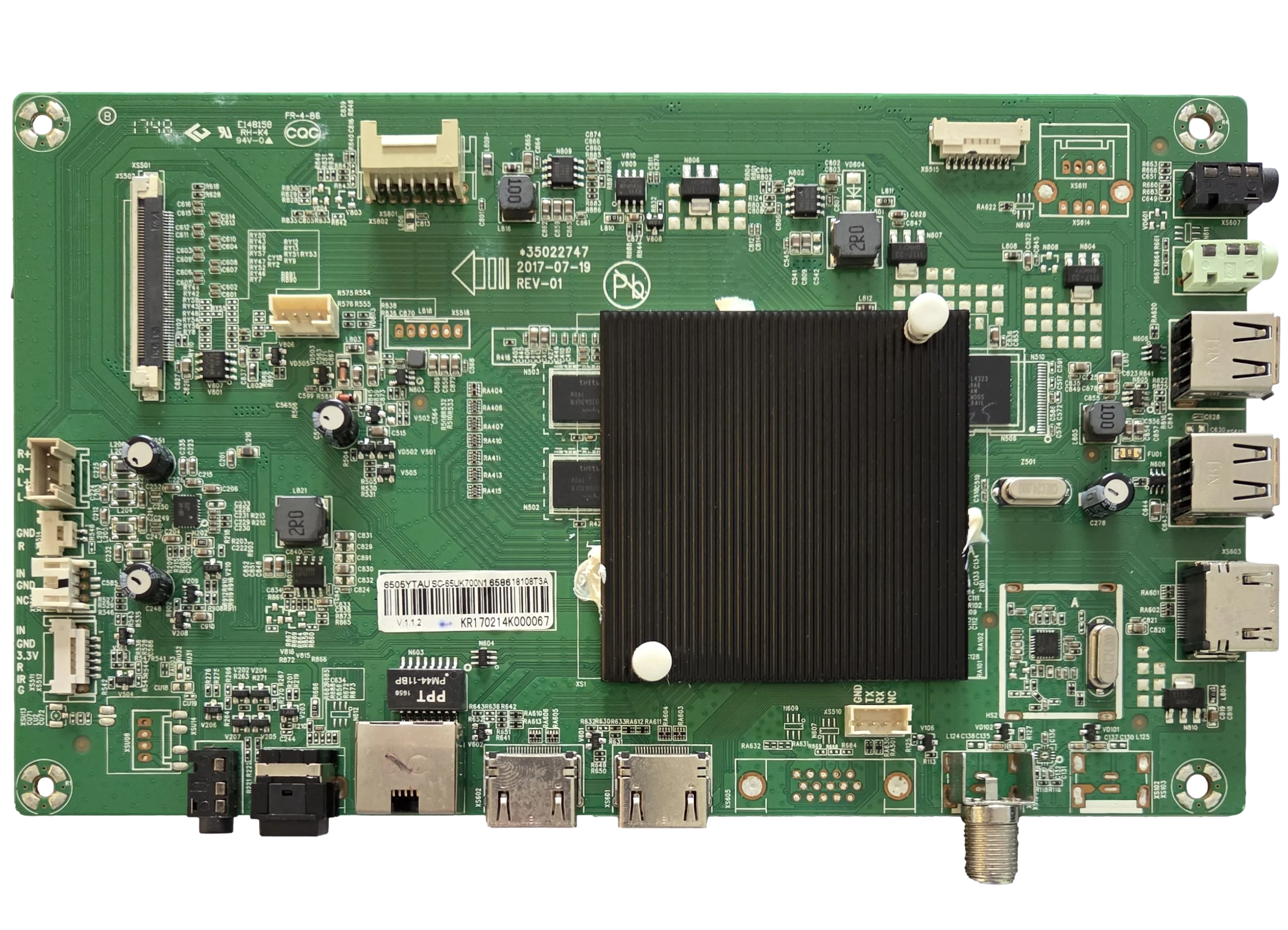 18108T3A Seiki Main Board, KR170214K000067, SC-65UK700N
