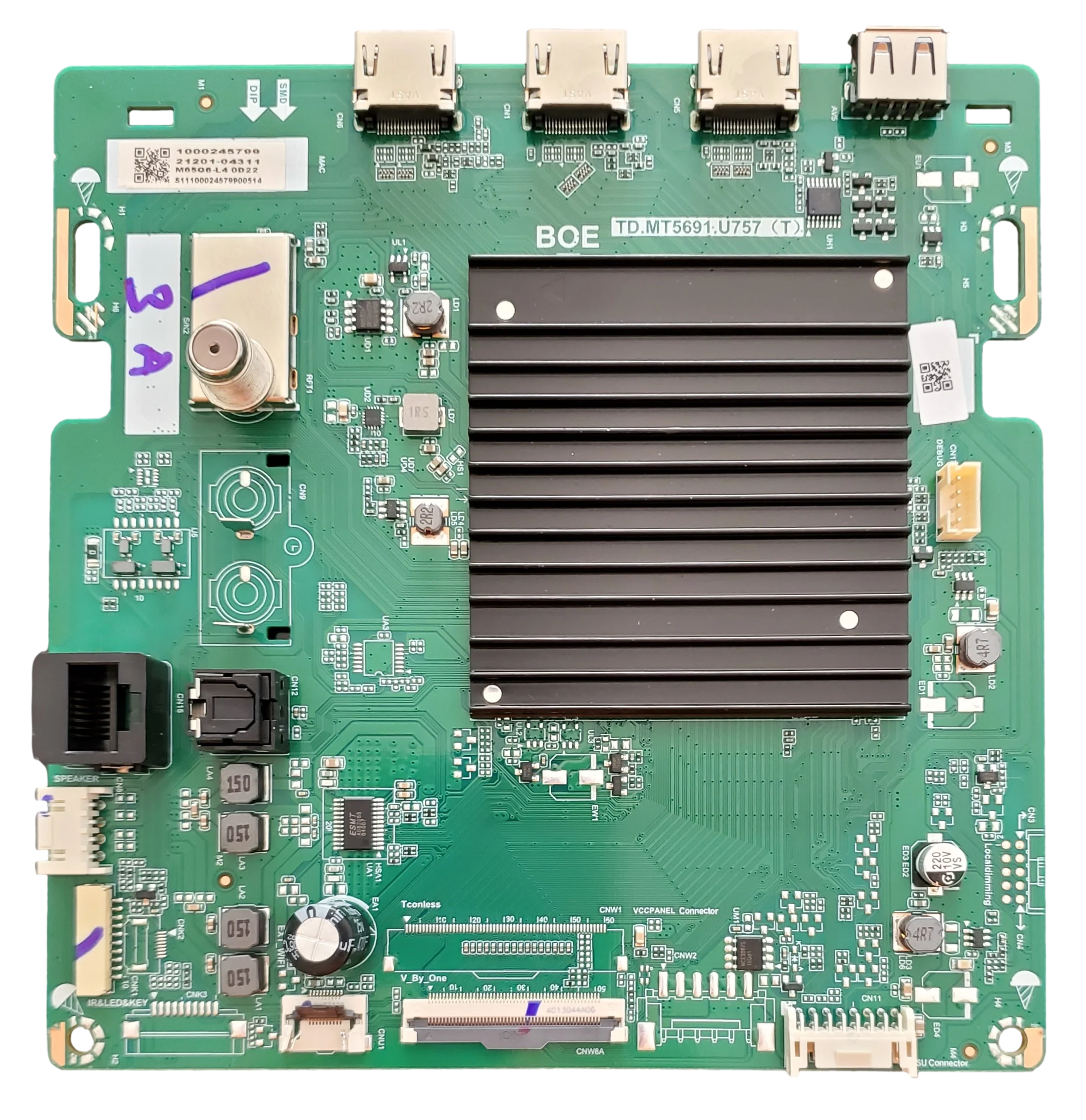 21201-04311 VIZIO Main Board, TD.MT5691.U757, BOE, M65Q6-L4