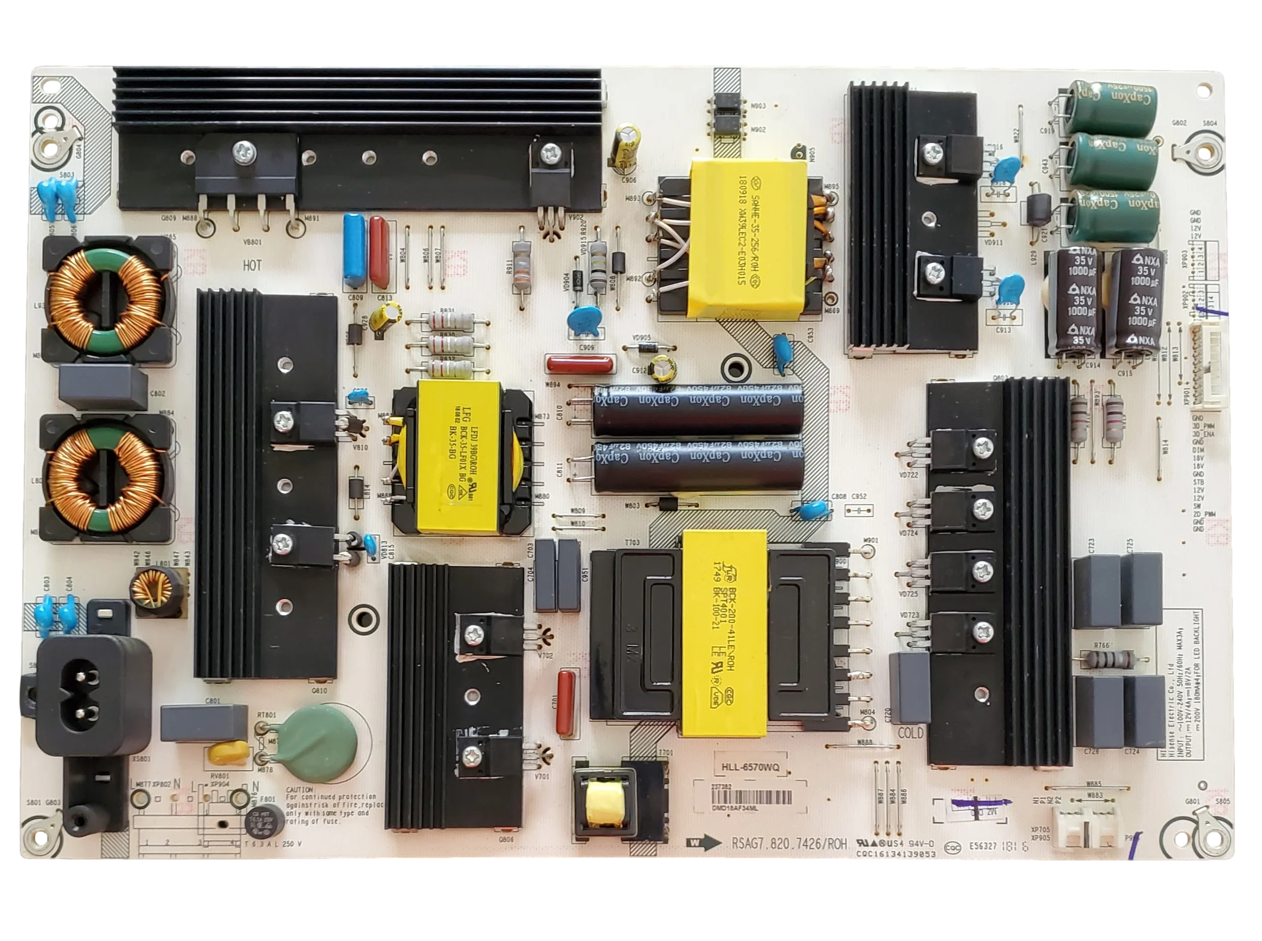 237382 HISENSE Power Supply Board, RSAG7.820.7426/ROH, E56327, 65R6107