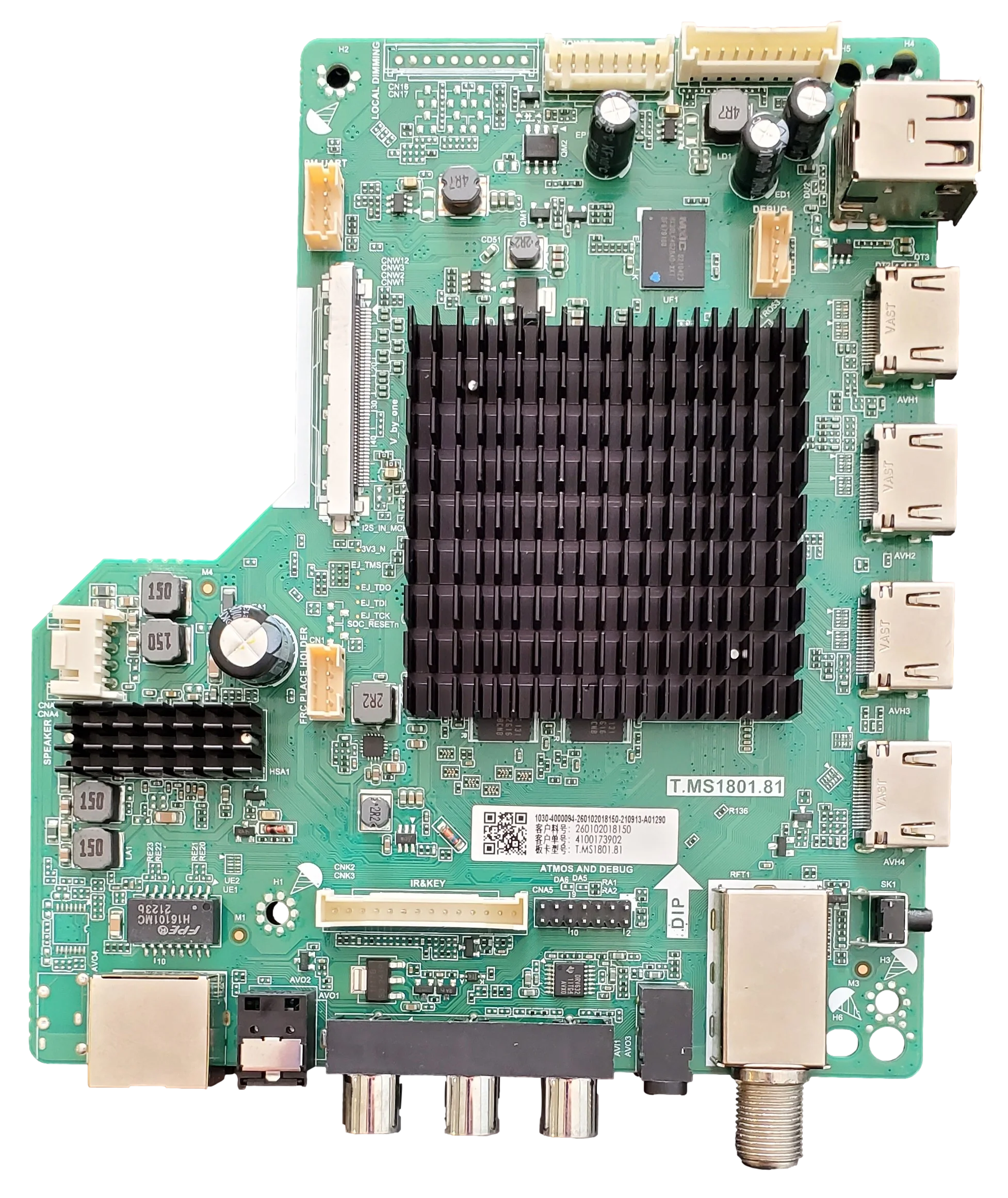 260102018150 Onn Main Board, 260102018150, T.MS1801.81, A21068-HK, 100012586