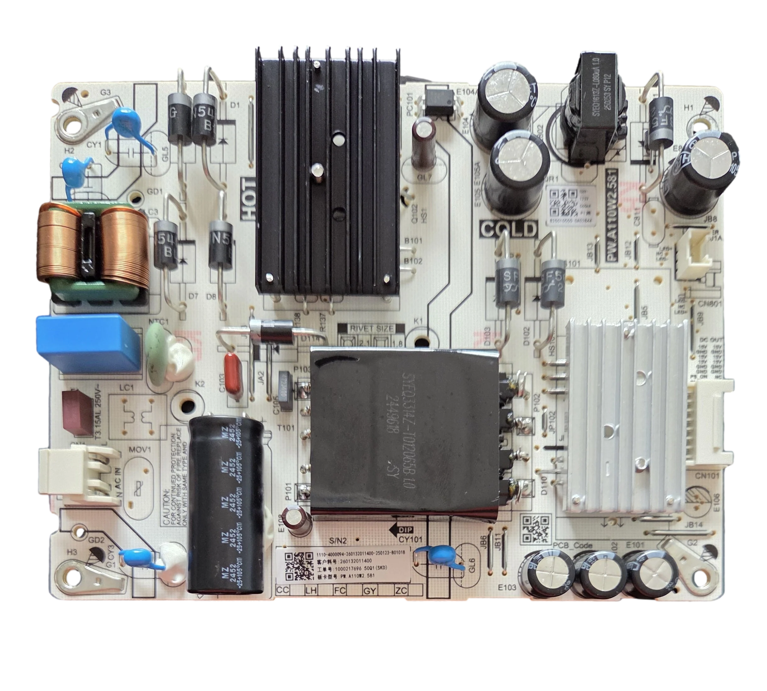260132011400 Insignia Power Supply, 1110-4000094, PW.A110W2.581, NS-50F502NA26