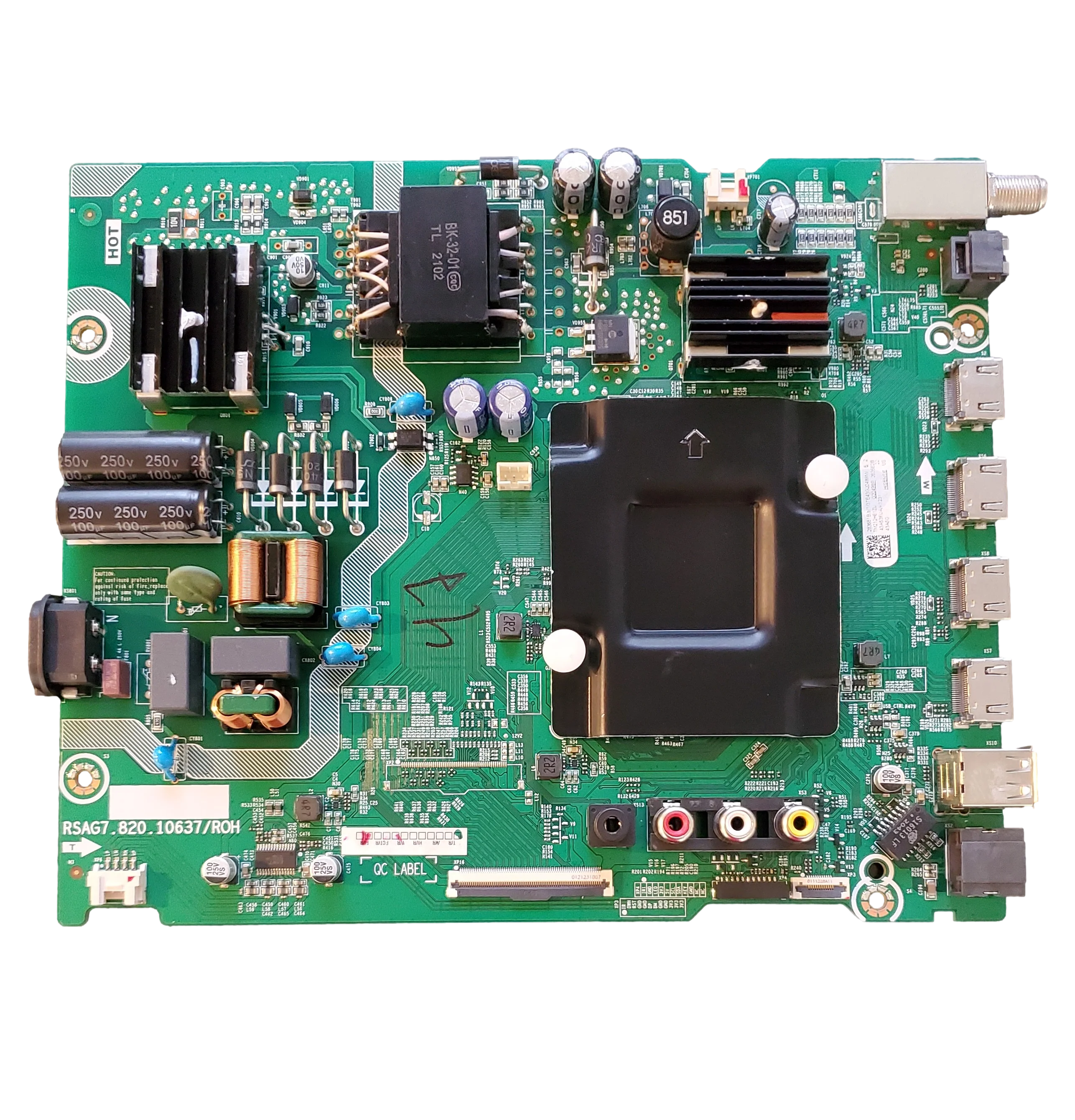 289910 Hisense Main Board, RSAG7.820.10637/ROH, 283581, 283582, 43A6G