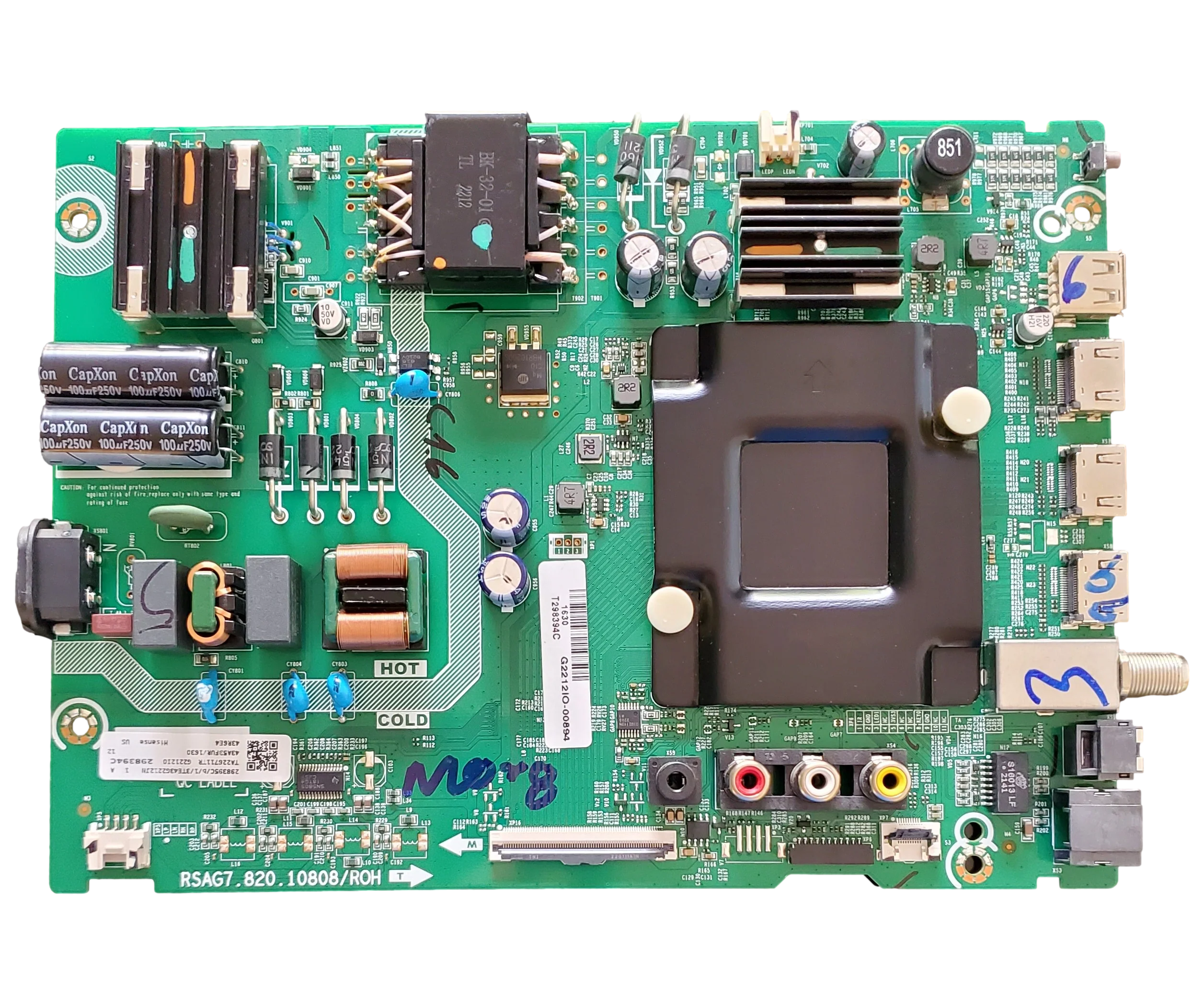 298395 Hisense Main Board, RSAG7.820.10808/ROH, 43R6G
