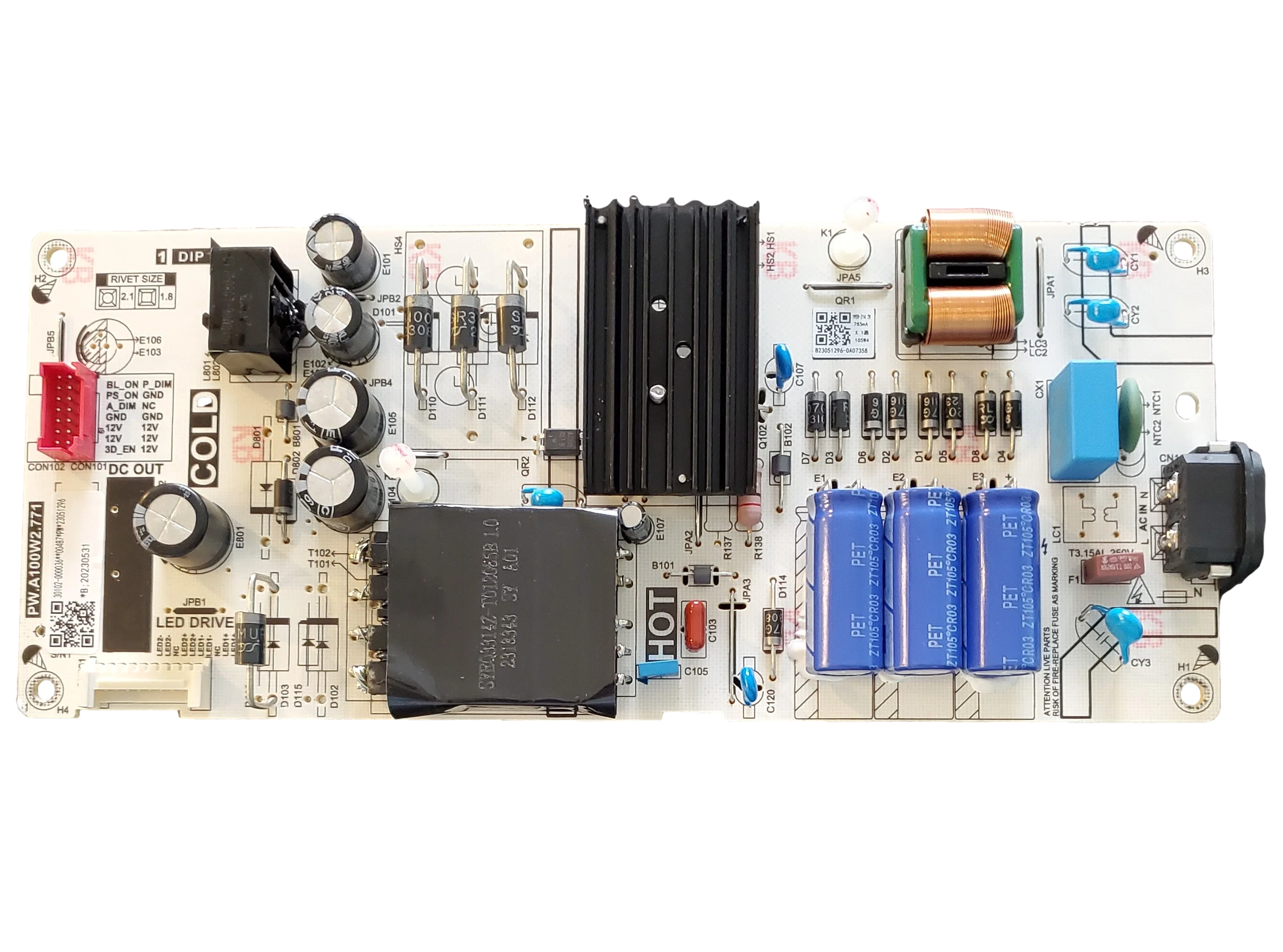 30102-000036 TCL Power Supply, PW.A100W2.771, 58S470G
