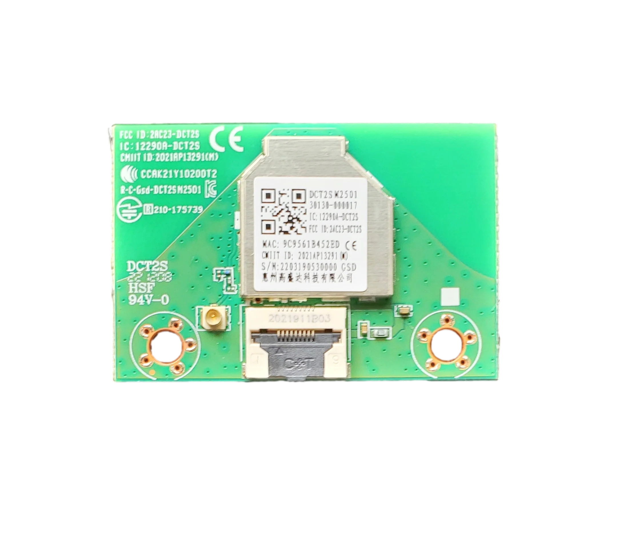 30130-000017 TCL Wi-Fi Board, DCT2SM2501, 75S446