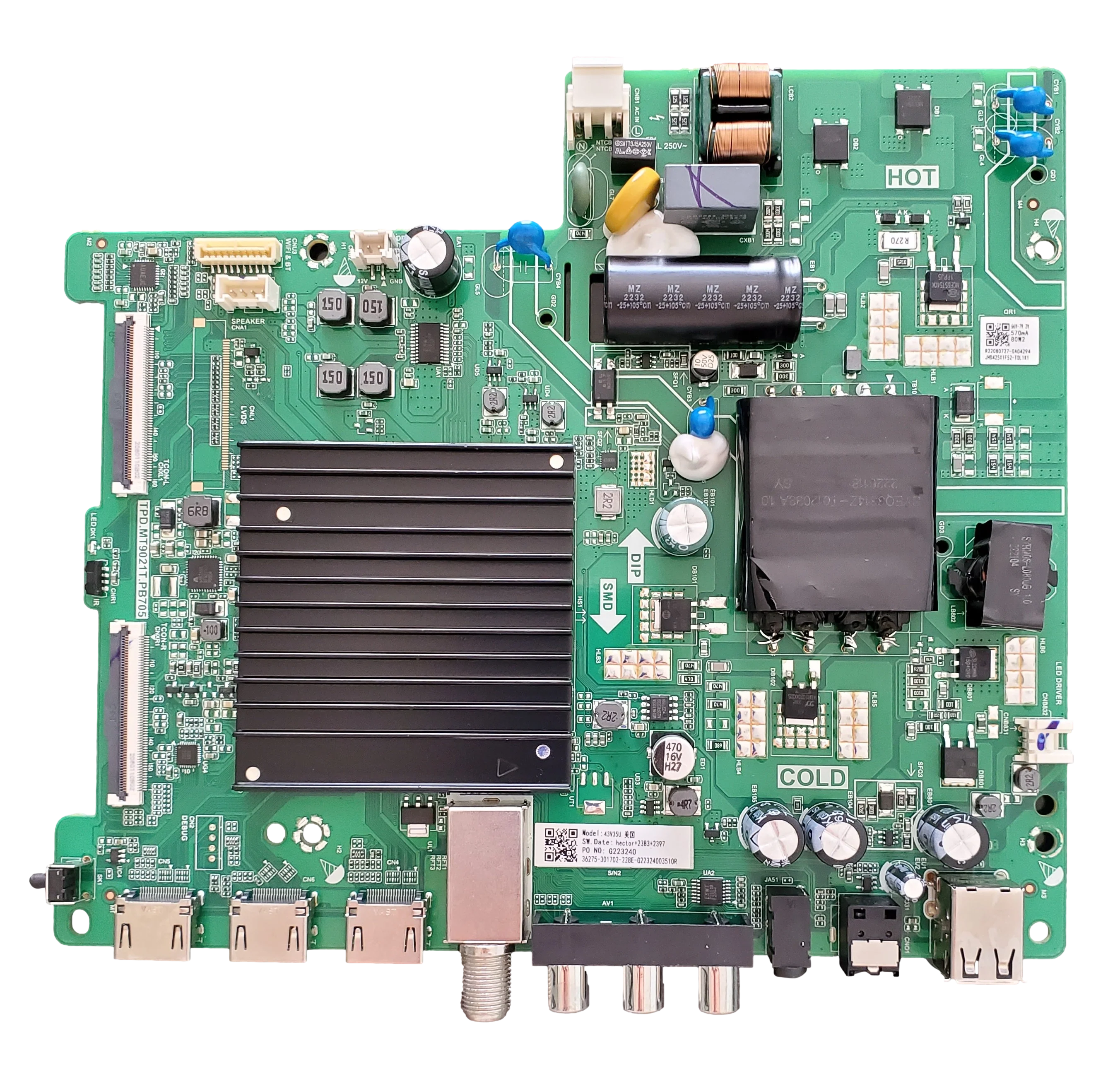 301702, Toshiba Main Board, TPD.MT9021T.PB705, 43V35KU