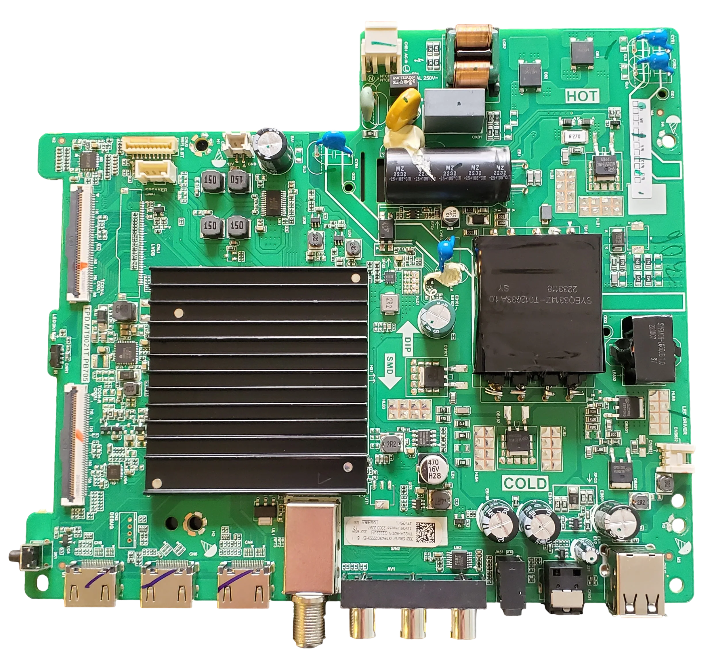 302159 Toshiba Main Board, 302159B, TPD.MT9021T.PB705, 43V35KU