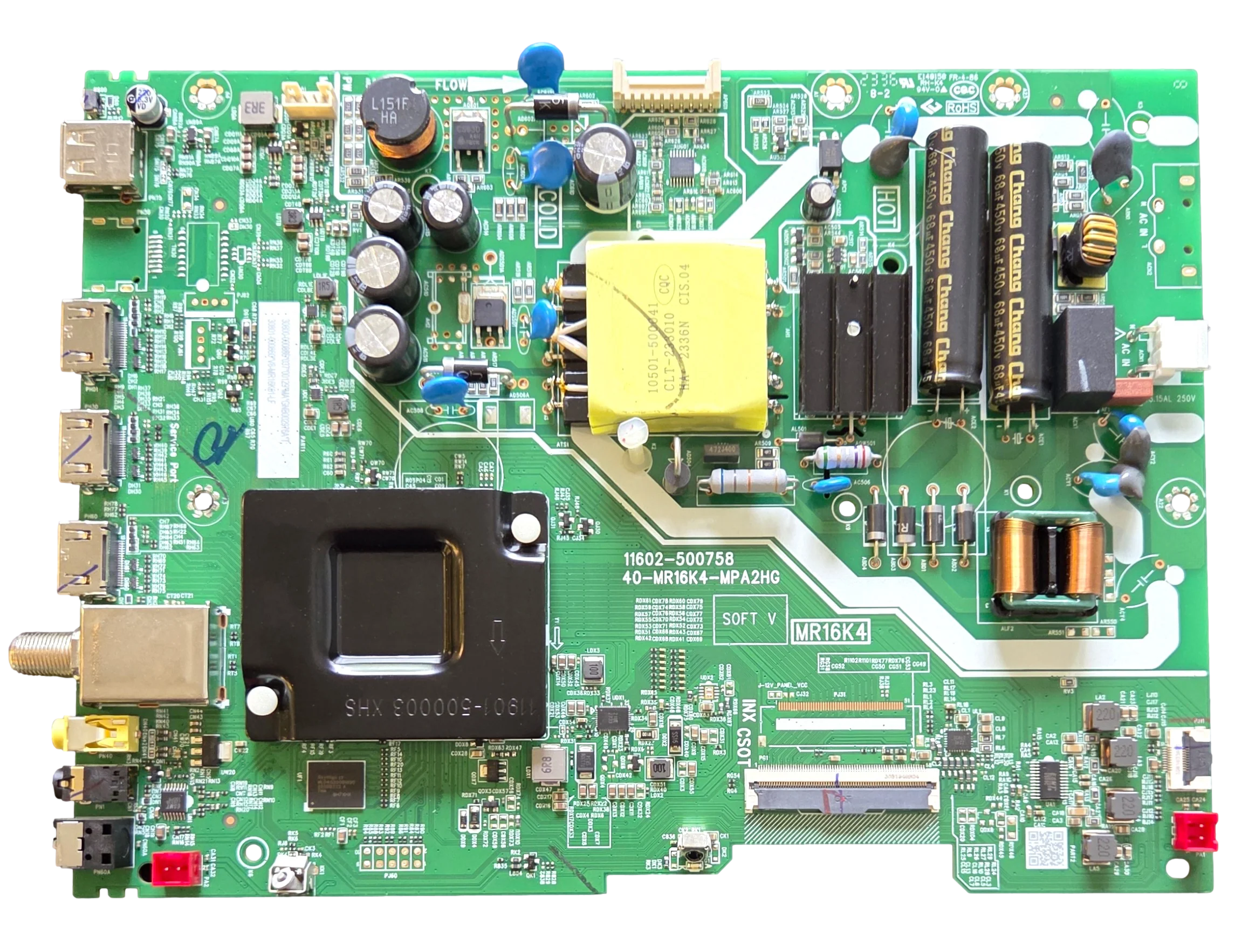 30800-000886 TCL Main Board, 30801-000860 , 40-MR16K4-MPA2HG , 11602-500758 , 43S310R