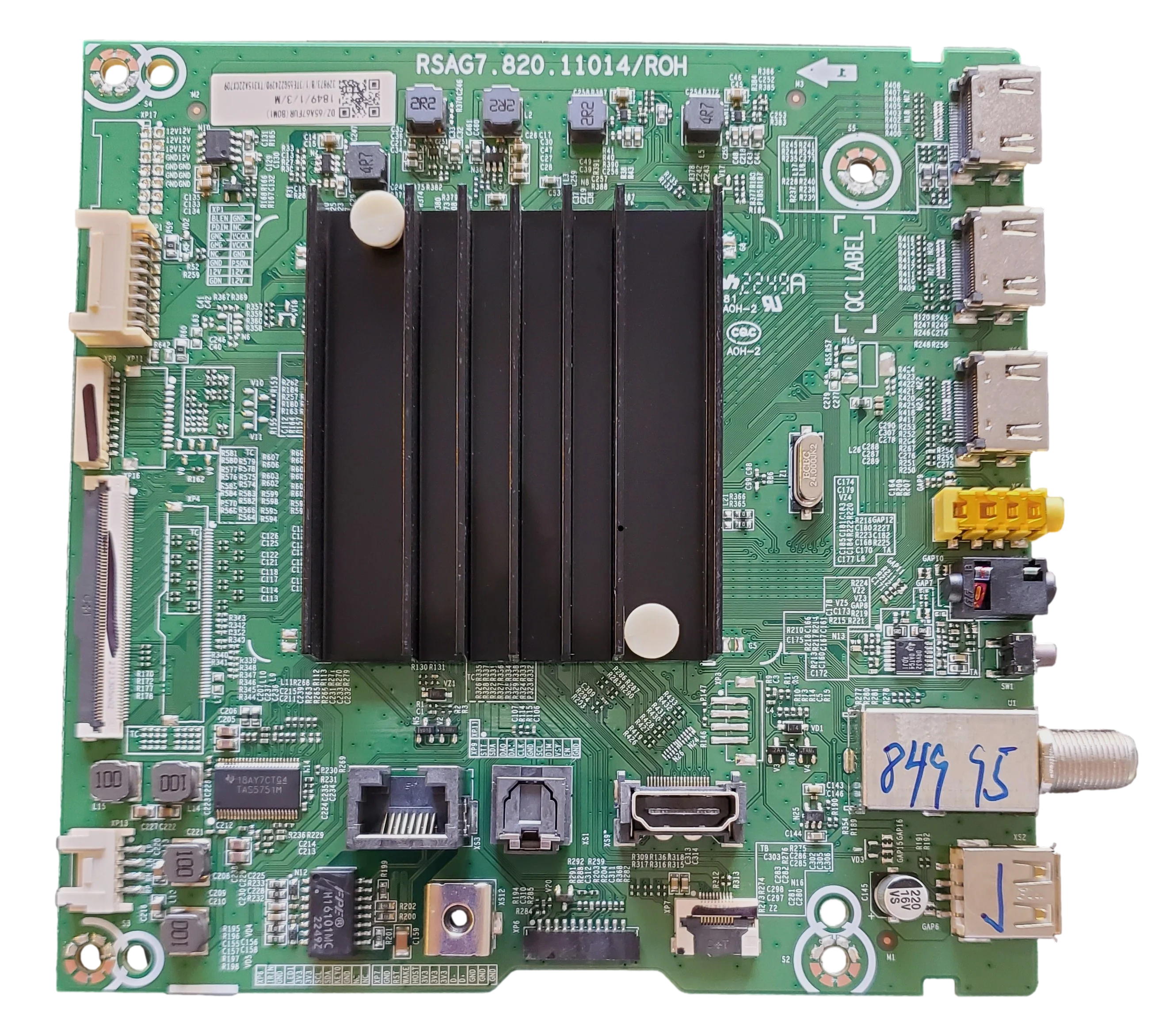 329873 Hisense Main Board, RSAG7.820.11014/ROH, 65U6GR