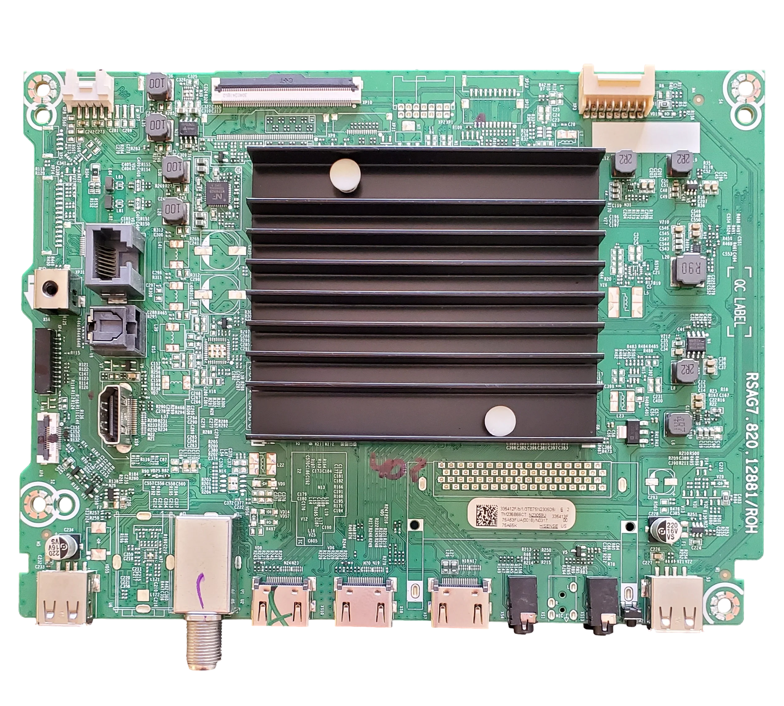 335412 Hisense Main Board, 335413, RSAG7.820.12881/ROH, 75N23059UH01060, 75A65K