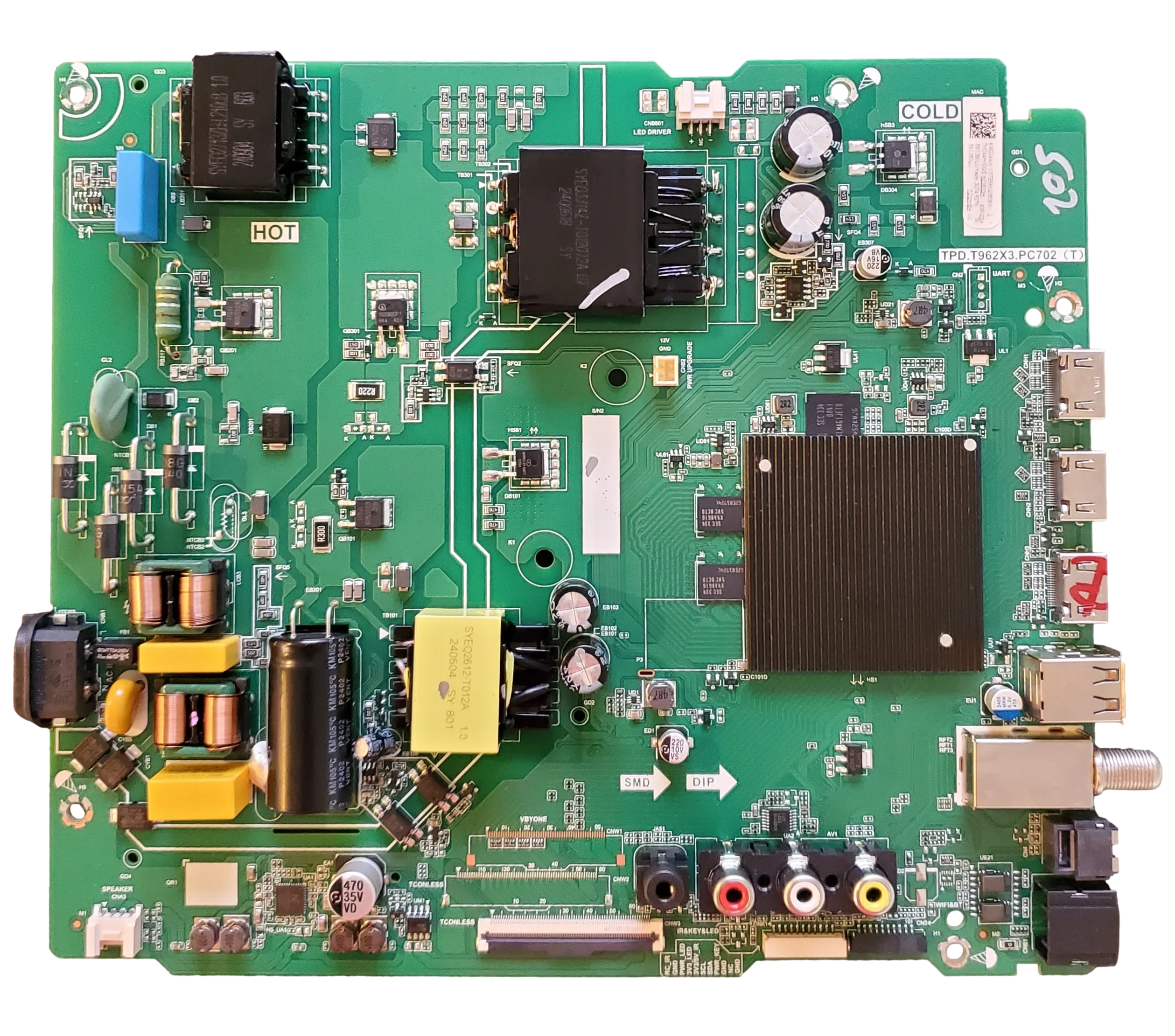 408024 Toshiba Main Board, 408024, 408023, TPD.T962X3.PC702 (T), 55C350LU