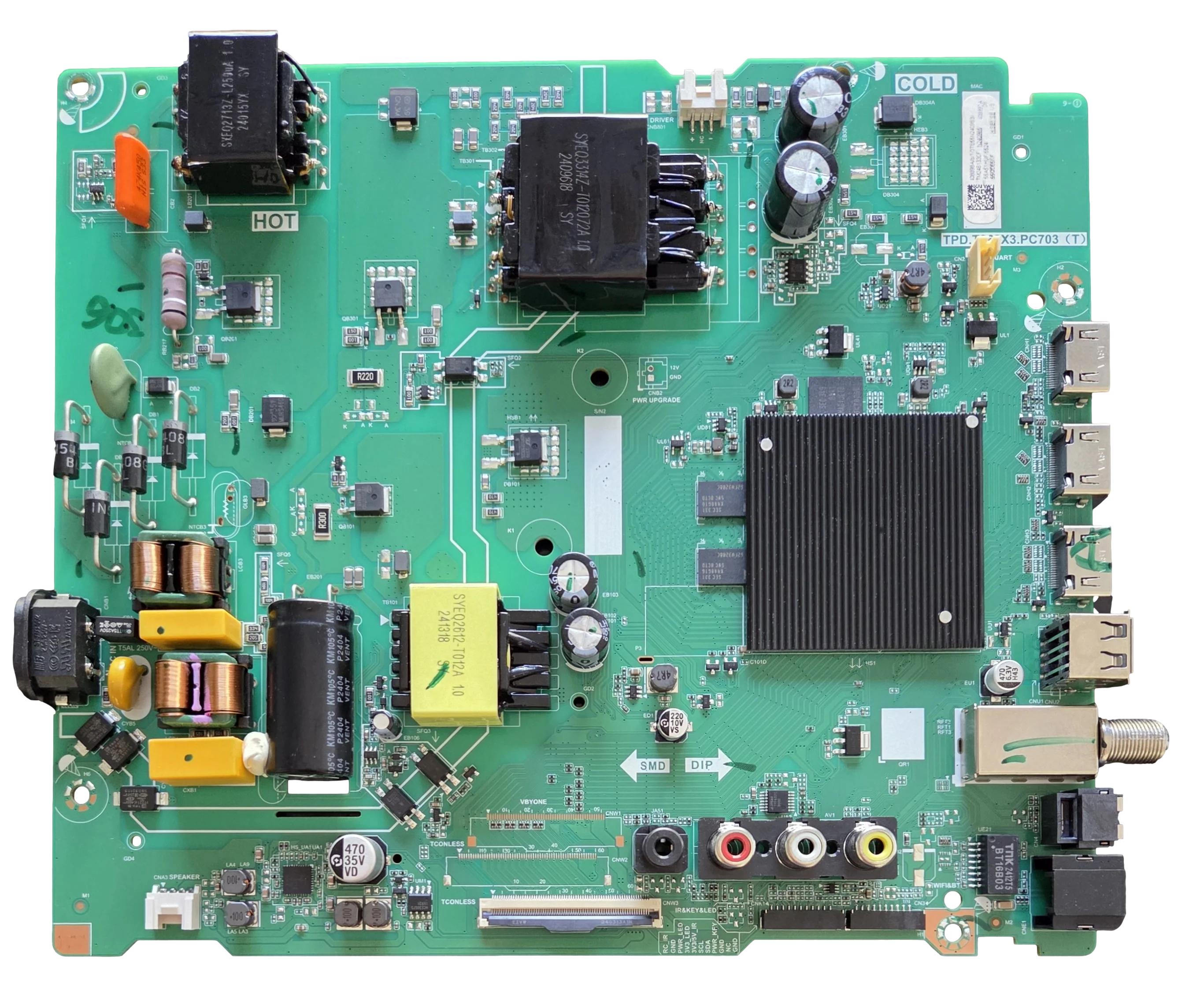 408898 Hisense Main Board, TPD.T962X3.PC703(T), 408897, 55A51HUF, 55QD65NF
