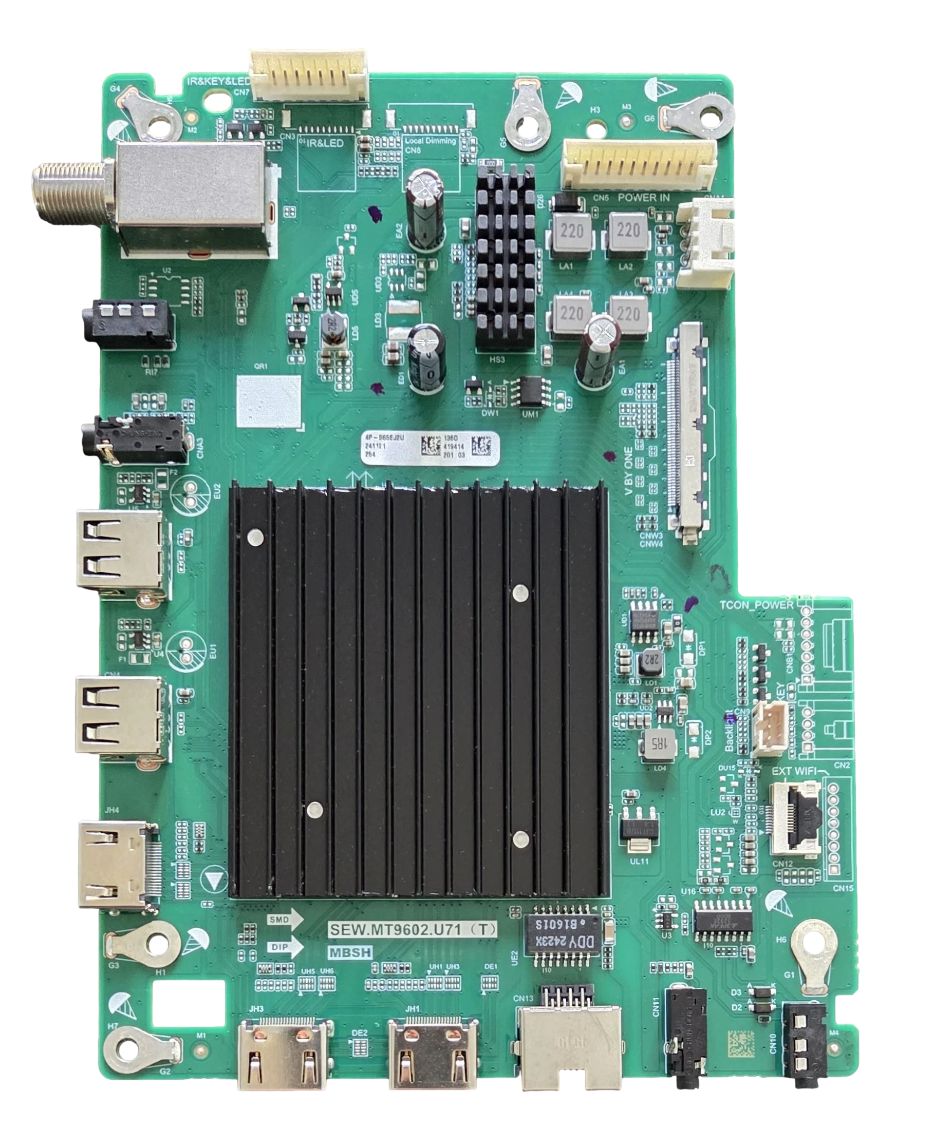 419414 Sharp Main Board, 241121, SEW.MT9602.U71, 4P-B65EJ2U