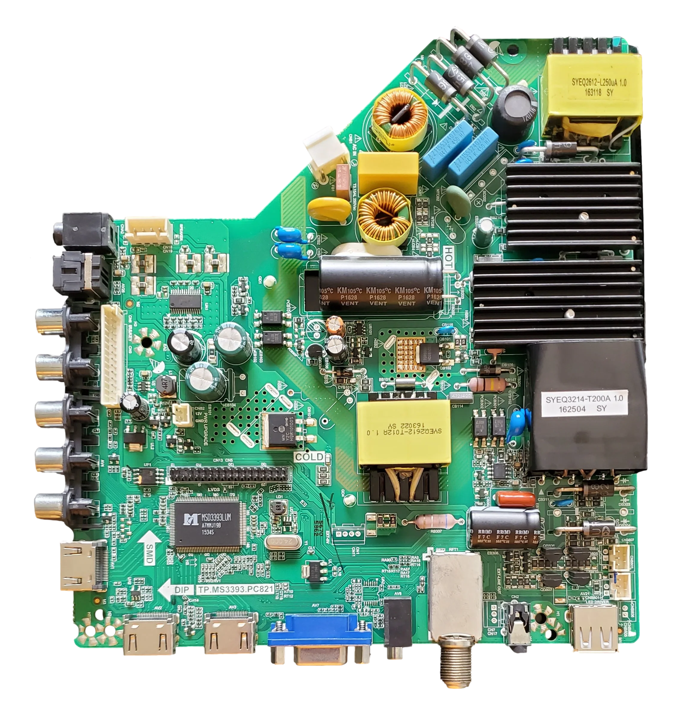 50AE0010657-A1 ATyme Main Board, TP.MS3393.PC821, 50AE0010657-A1, B16075670, V500HJ1-PE8, 500AM7HD