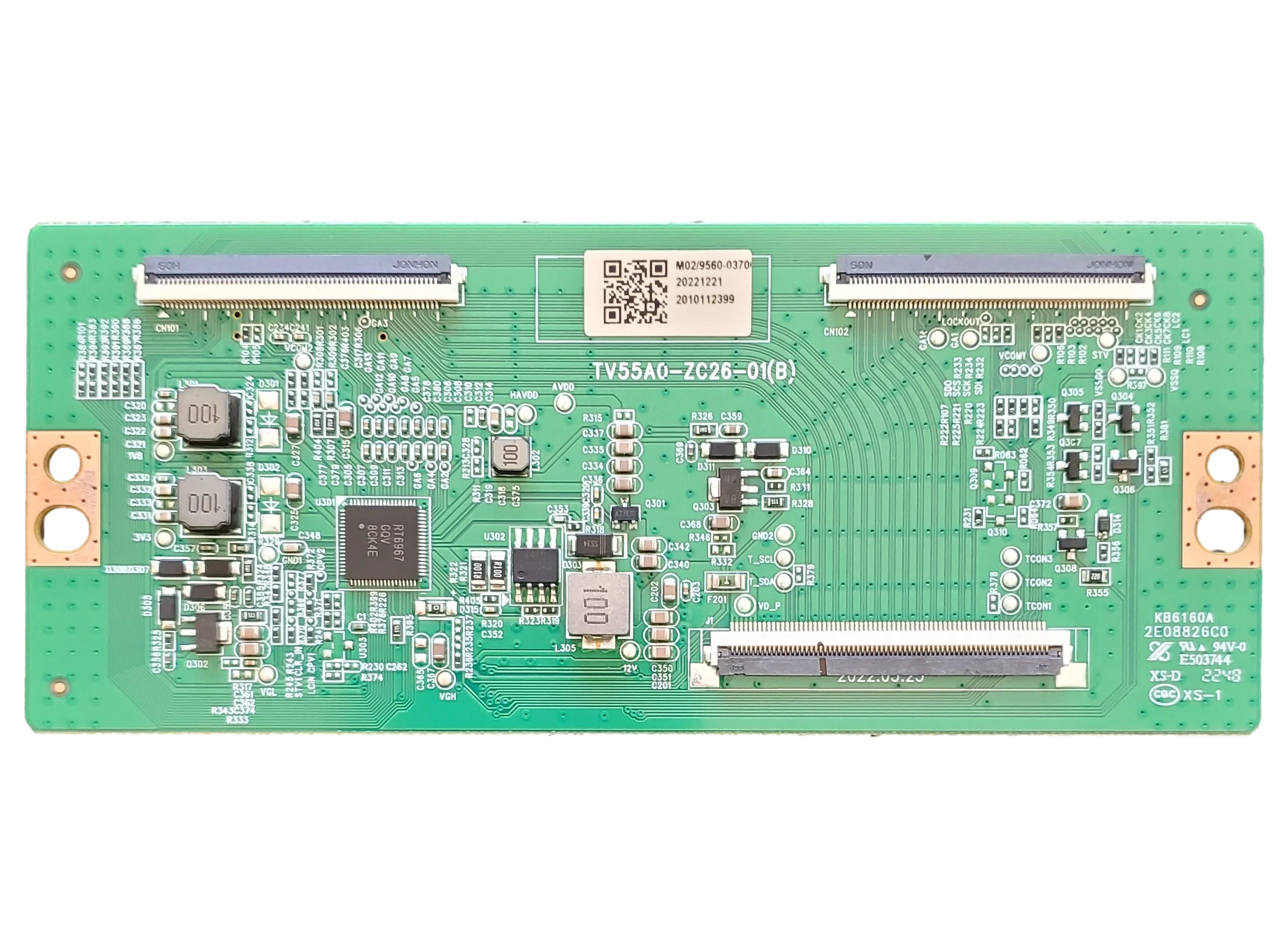 513C55A0M02, Onn T-Con Board, TV55A0-ZC26-01(B), 100012586