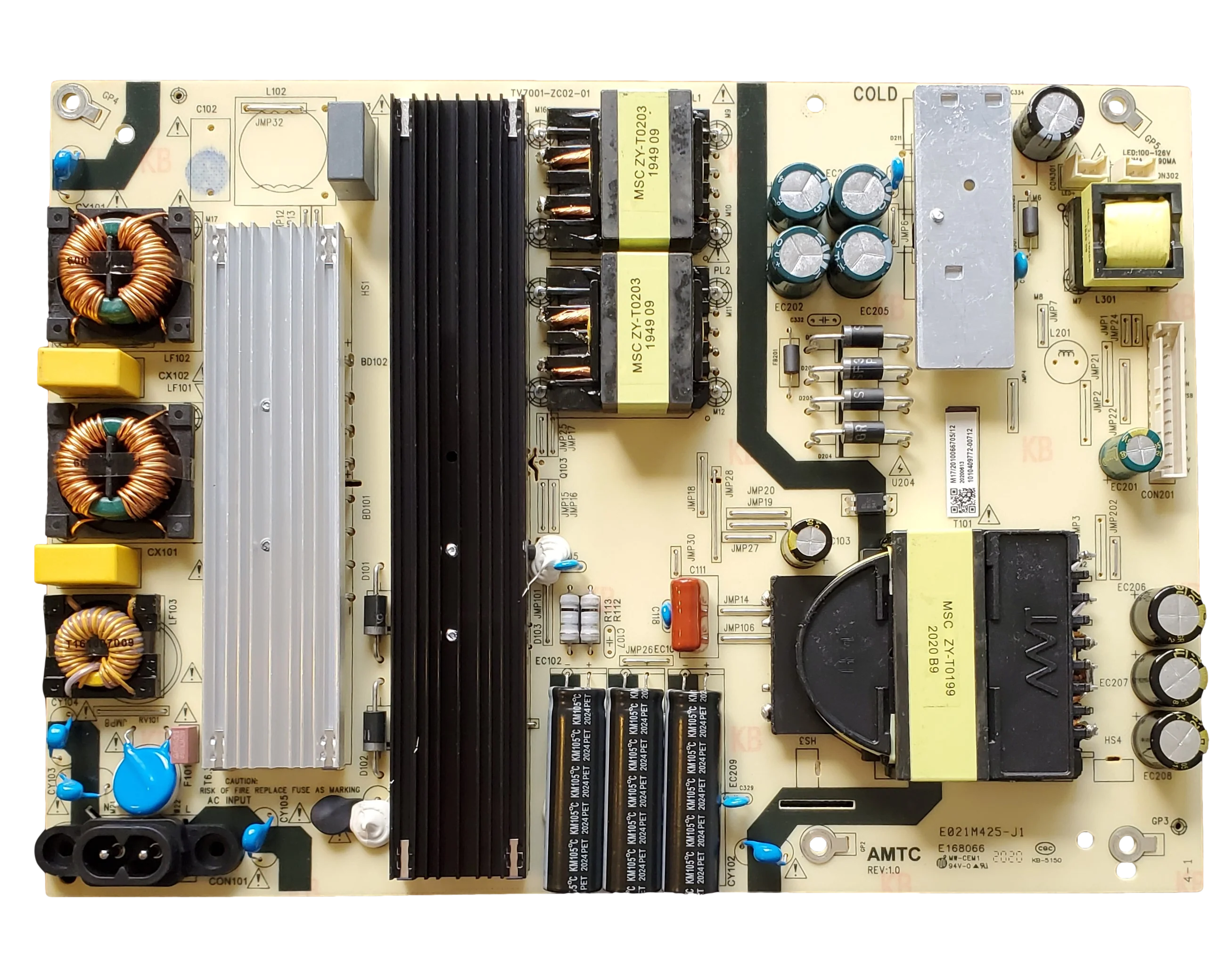514C7001M17, Element Power Supply Board, TV7001-ZC02-01, E4FAA75R, WR75UT4210, 100044717