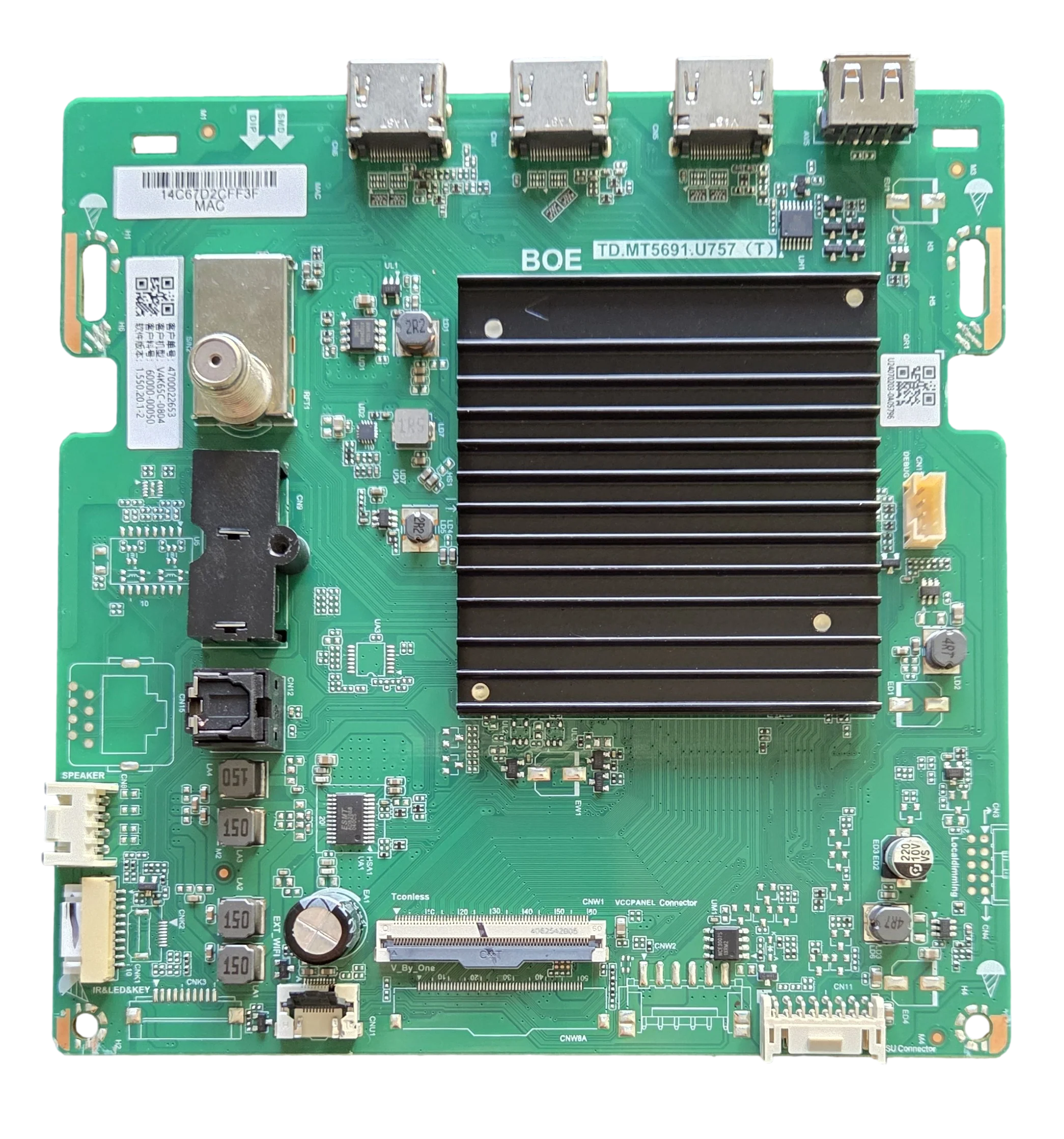 60000-00050 Vizio Main Board, TD.MT5691.U757 (T), V4K65C-0804