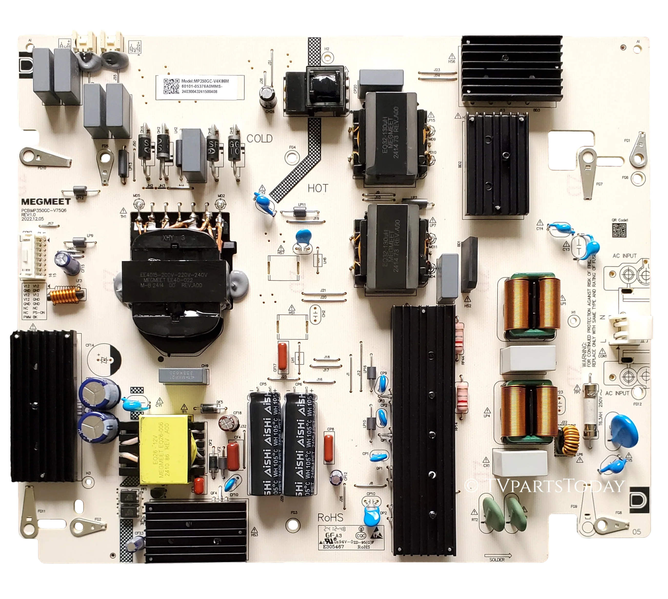 60101-05376 Vizio Power Supply, 60101-05376, MP350GC-V4K86M, V4K86C-0804