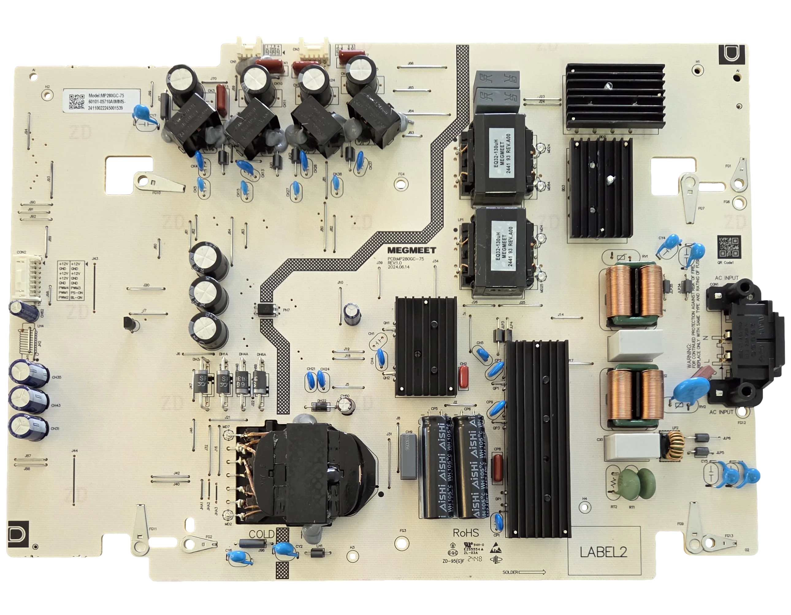 60101-05710 Vizio Power Supply, MP280GC-75, M75Q6-L4