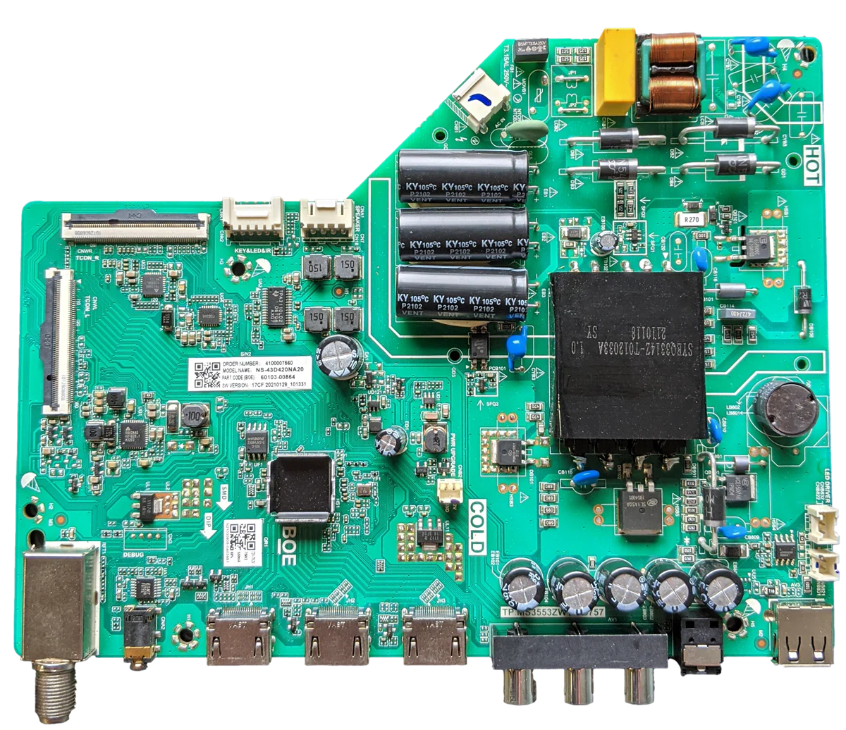 60103-00864 Insignia Main Board, TP.MS3553ZWT.PB757, NS-43D420NA20