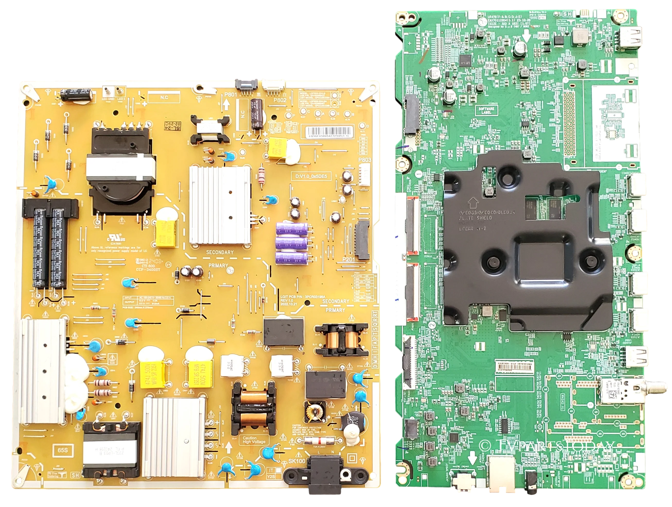 65QNED85TUA LG TV Repair Parts Kit, EBT67872602 Main Board, EAY65895427 Power Supply, 65QNED85TUA