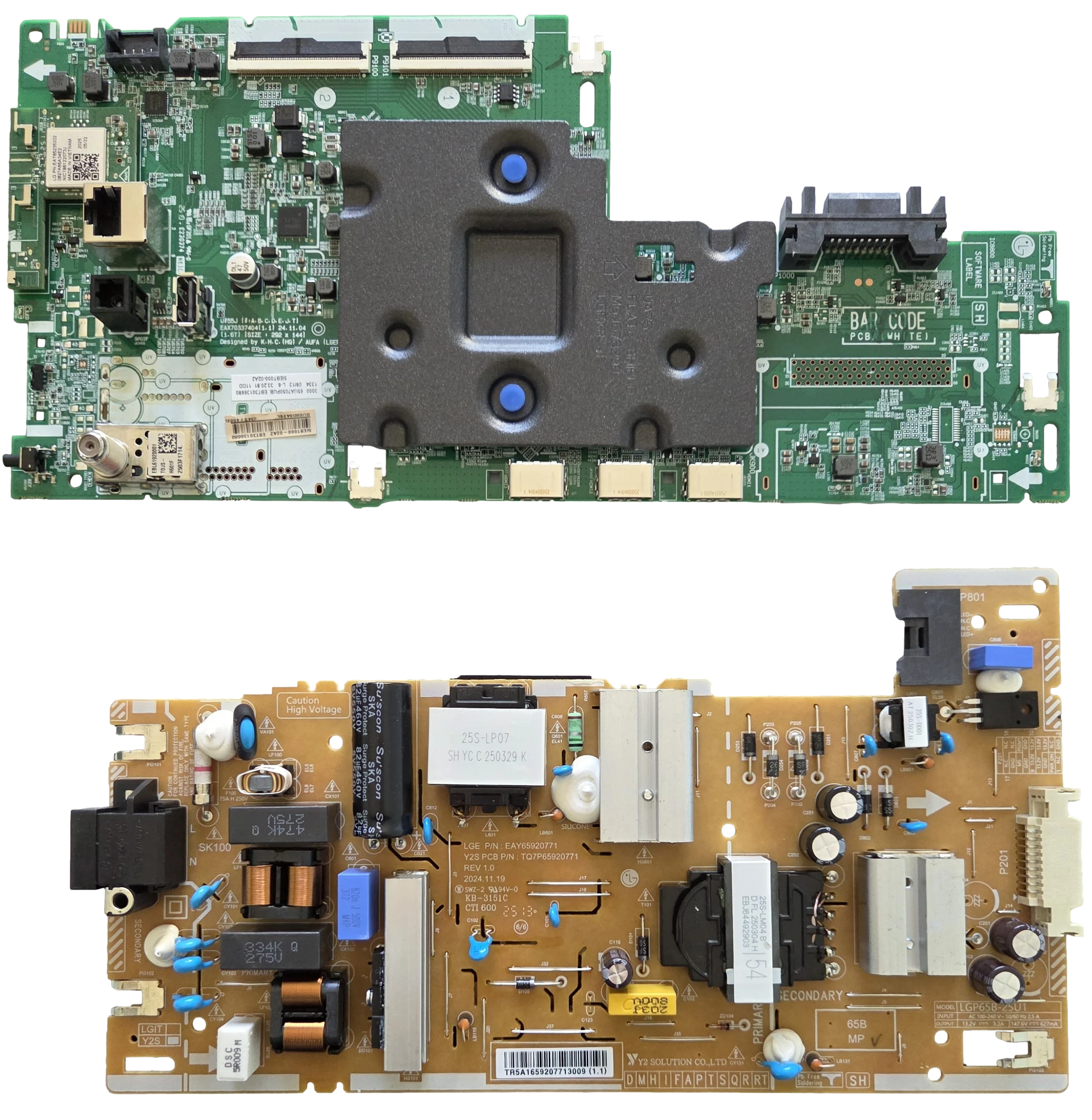 65UA7050PUB LG TV Repair Parts Kit, EBT30136680 Main Board, EAY65920771 Power Supply, 65UA7050PUB.BUSFLKR, 65UA7050PUB
