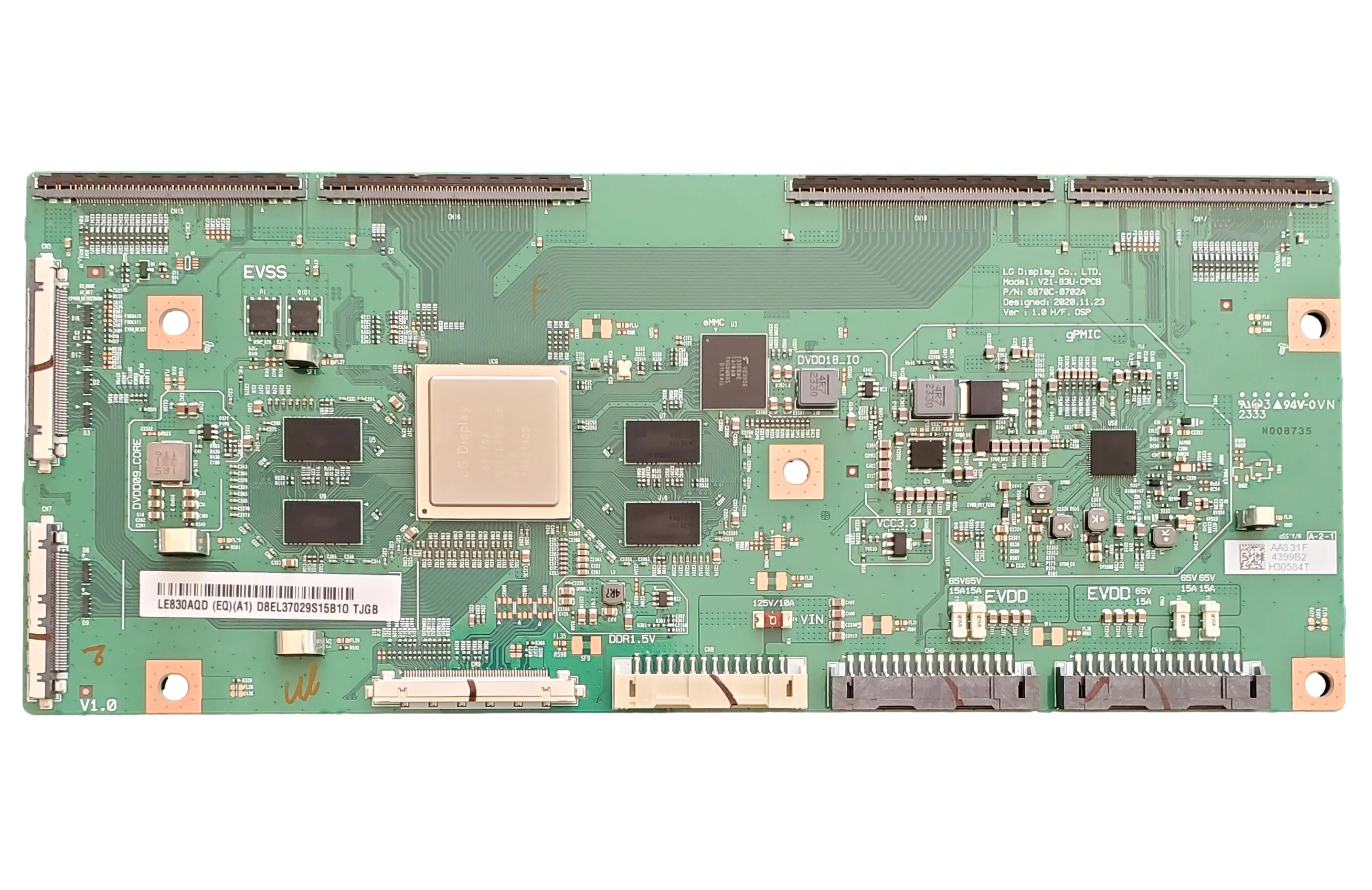 6871L-4399B LG T-Con Board, 6870C-0702A, OLED83C3PUA, OLED83C3PUA.BUSYLJR, OLED83G3PUA