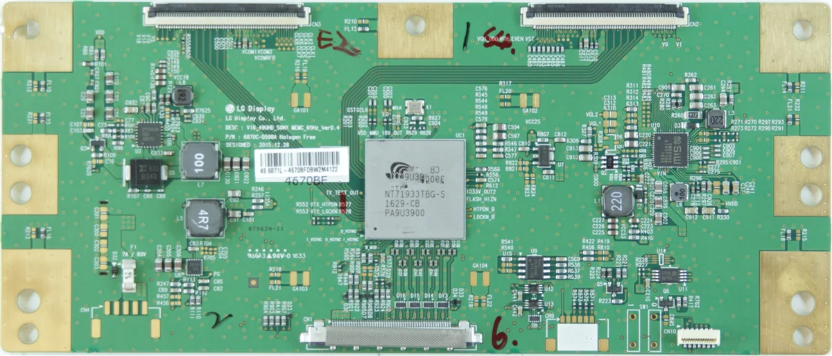 6871L-4670A Sony T-Con Board for XBR-49X700D, 6870C-0598A, XBR-49X700D, XBR49X700D
