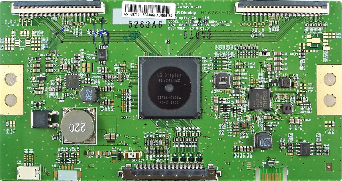 6871L-5283A LG T-Con, 6870C-0689A, 5283A, 65UJ6300-UA, 65UJ6200-UA