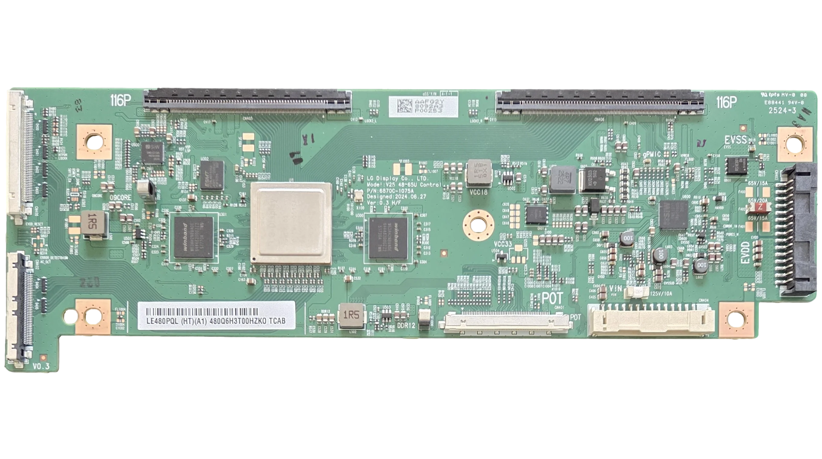 6871L-8092A LG T-Con Board, 6870C-1075A , OLED48B5PUA.DUSQLJR, OLED48B5PUA