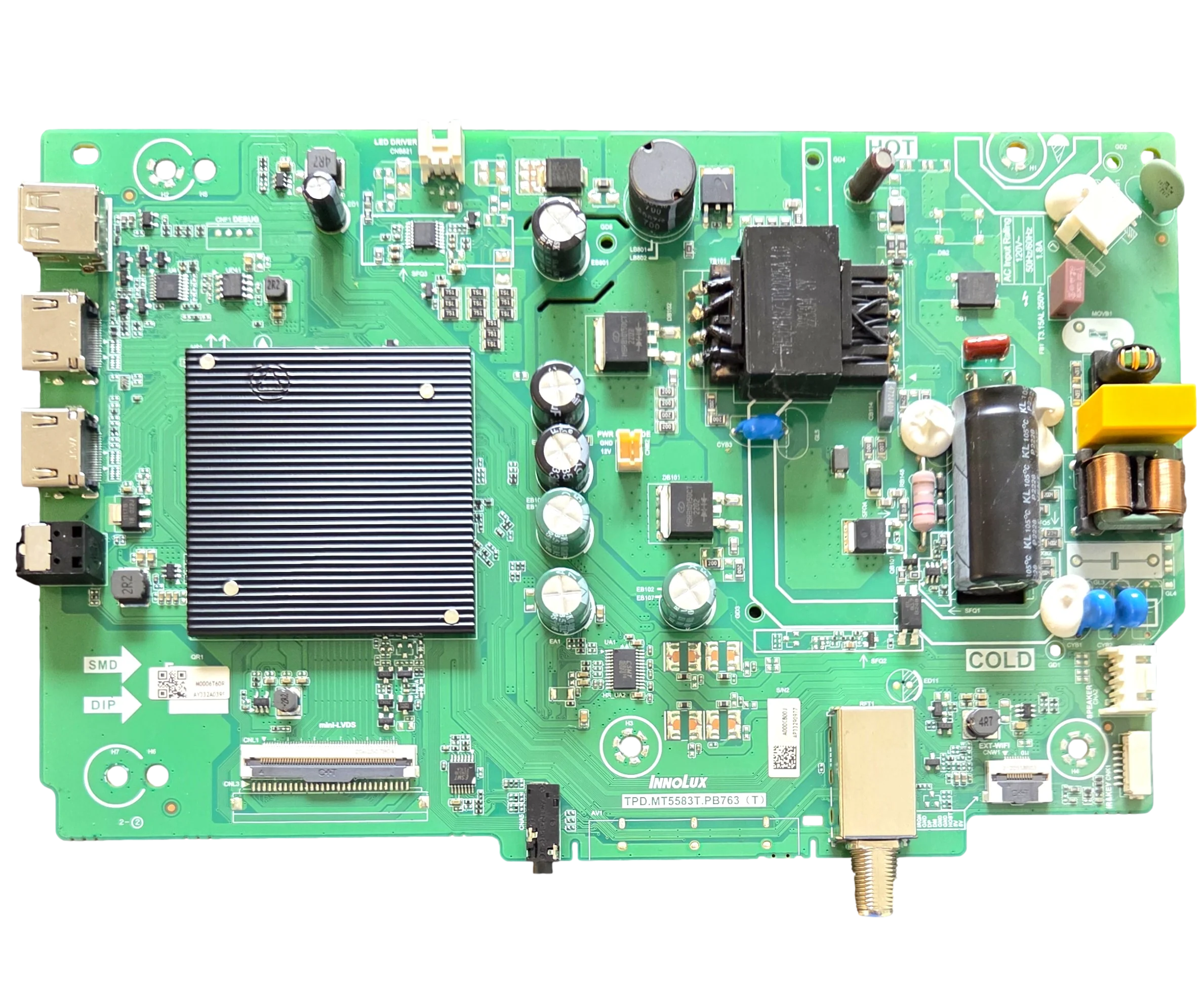 6M03A000CB00J, Vizio Main Board, TPD.MT5583T.PB763, D40FM-K09