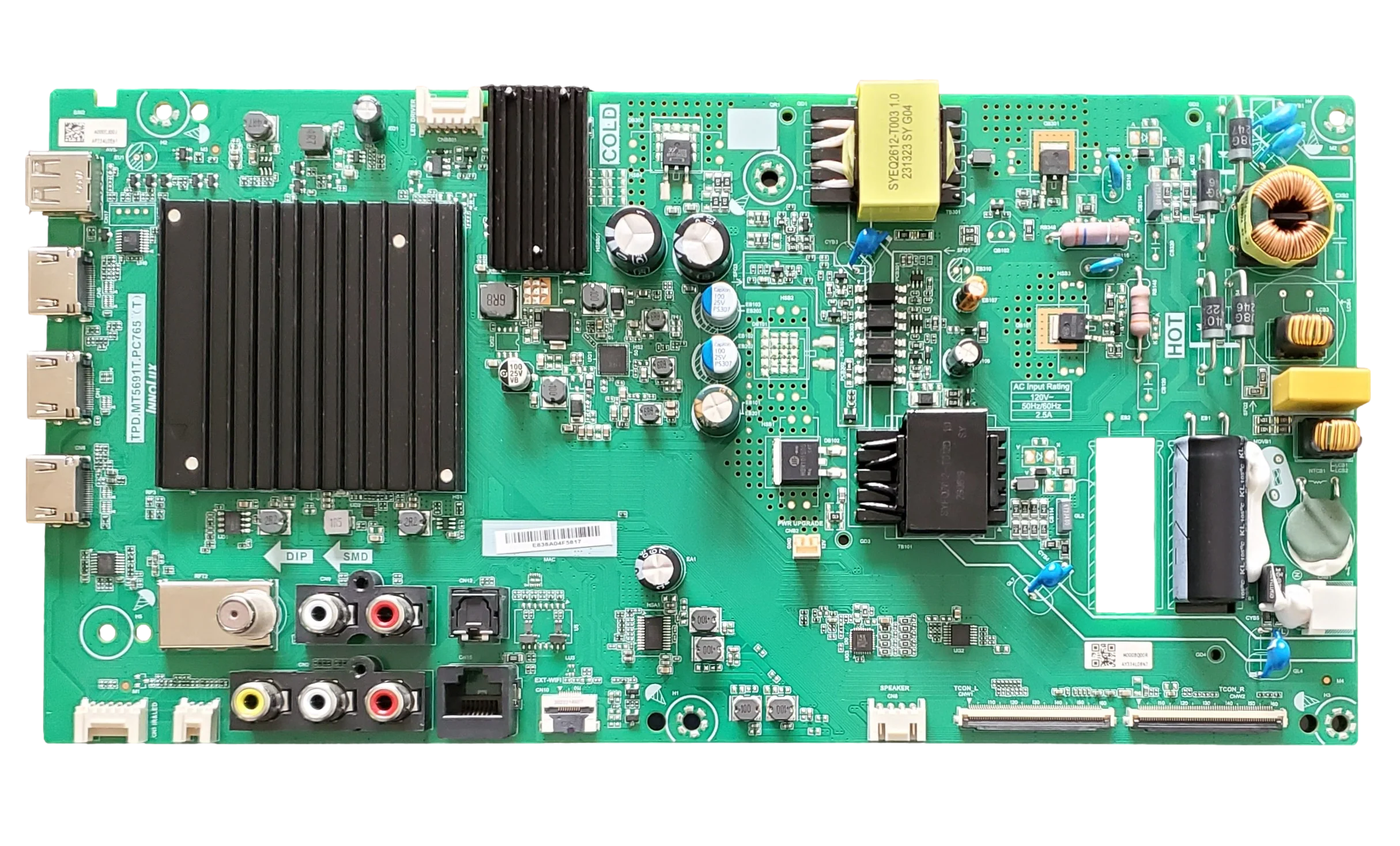 6M03A000CJ00J, Vizio Main Board, TPD.MT5691T.PC765 (T), V505-J09