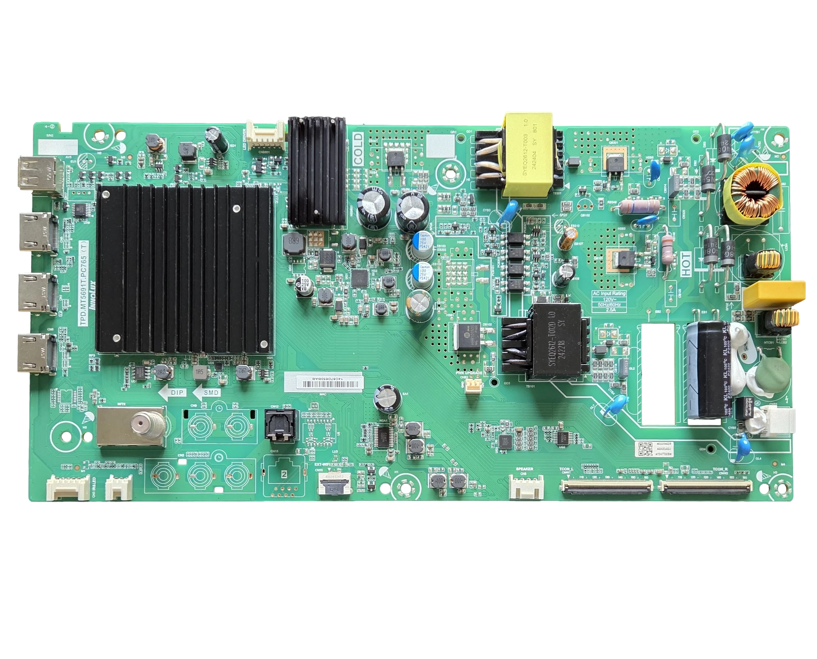 6M03A000EU00J Vizio Main Board/Power Supply, TPD.MT5691T.PC765, A000EU00J, V505-J09