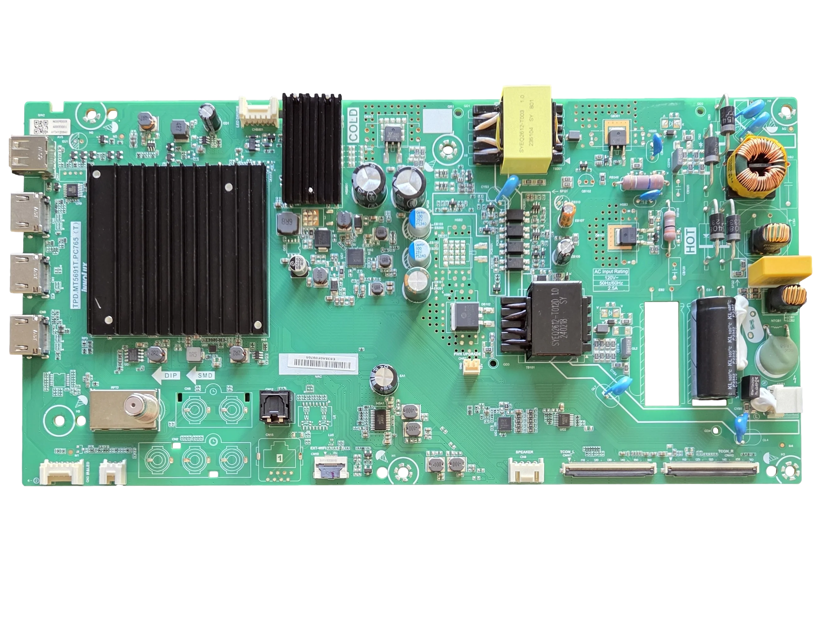 6M03A000EX00J Vizio Main Board, M0009D00R, TPD.MT5691T.PC765, V4K50M-0809