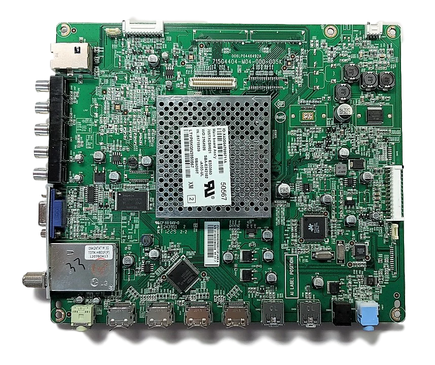 756TXCCB02K028 Vizio Main Board, 715G4404-M04-000-005K, 006LP0446492A, M3D470KDE