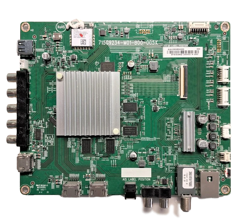 756TXHCB02K024 Vizio Main Board, (X)XHCB02K024030X, 715G9234-M01-B00-005K, D50-F1
