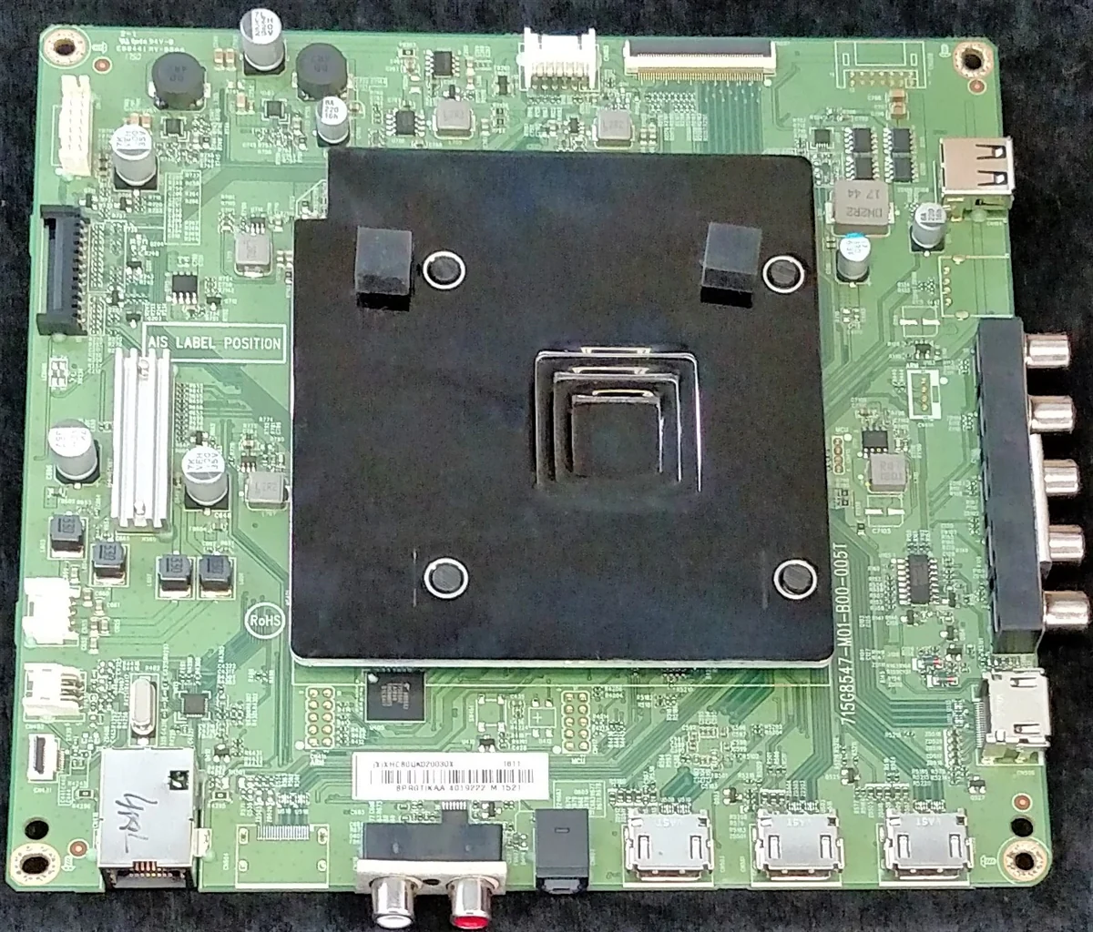 756TXHCB0QK020 Vizio Main Board, 715G8547-M01-B00-005T, (X)XHCB0QK020030X, E65-E1