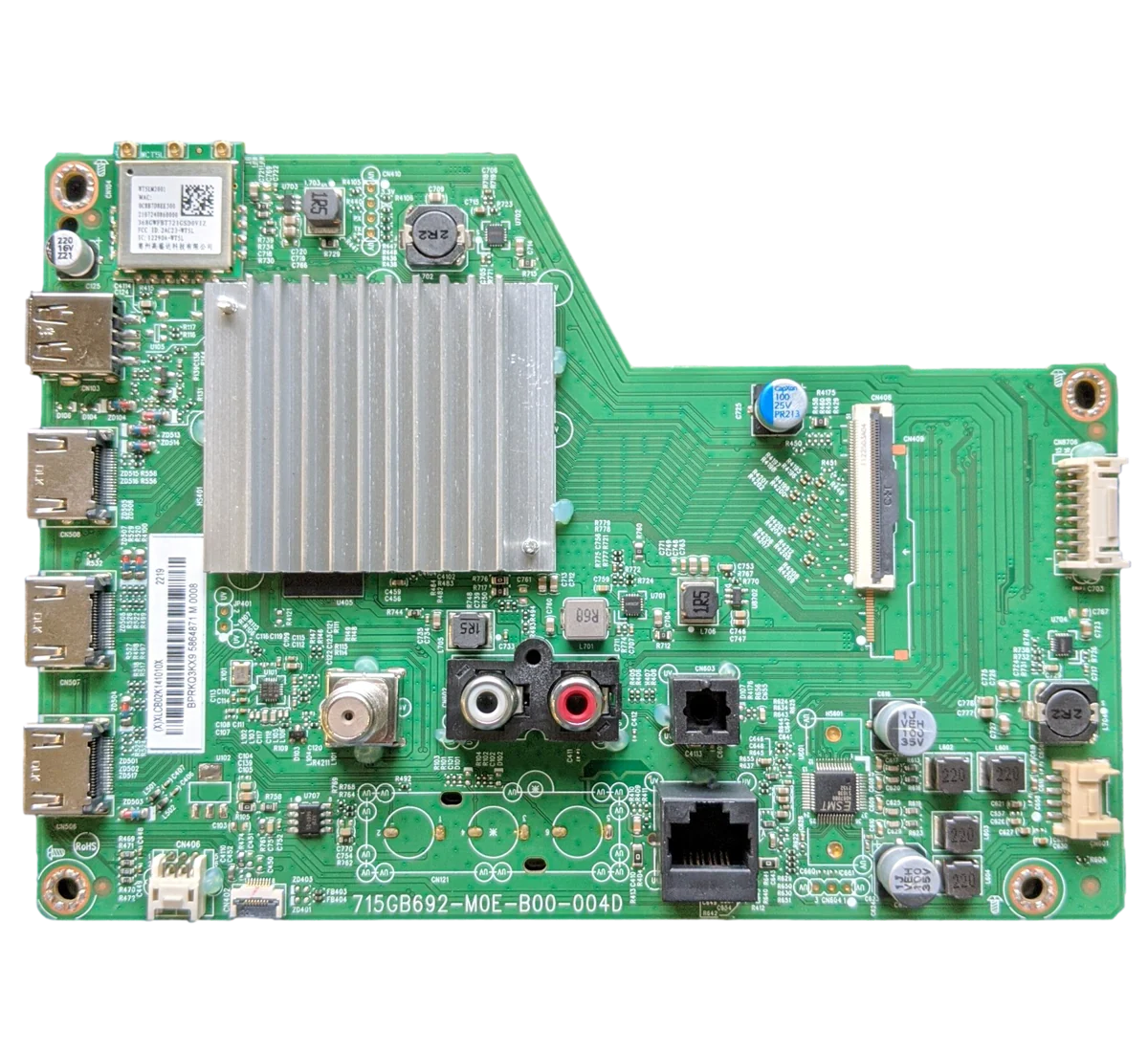 756TXLCB02K141 Vizio Main Board, (X)XLCB02K0141010X, 715GB692-M0E-B00-004D, 2219, V705X-J01