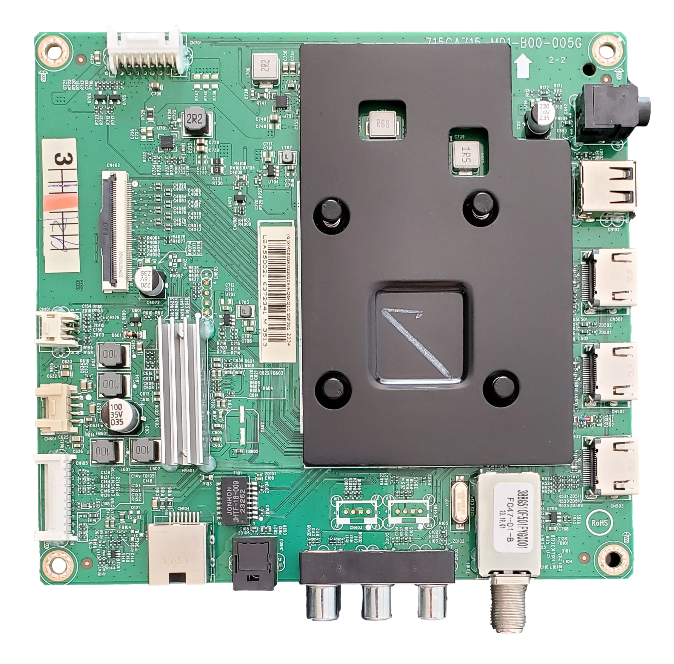 756TXMCB02K022 Insignia Main Board, (G)XMCB02K022010X, 715GA715-M01-B00-005G, NS-55F301NA22