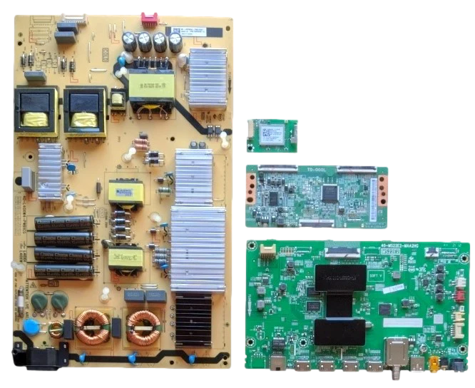 75S431 TCL TV Repair Parts Kit, 75S435, 75S431, 08-MS22E03-MA200AA Main Board, 08-L40XWA4-PW210AA Power Supply, 4T-TCN750-CS09 T-Con, 07-RT8812-MA4G Wifi, 75S431, 75S435
