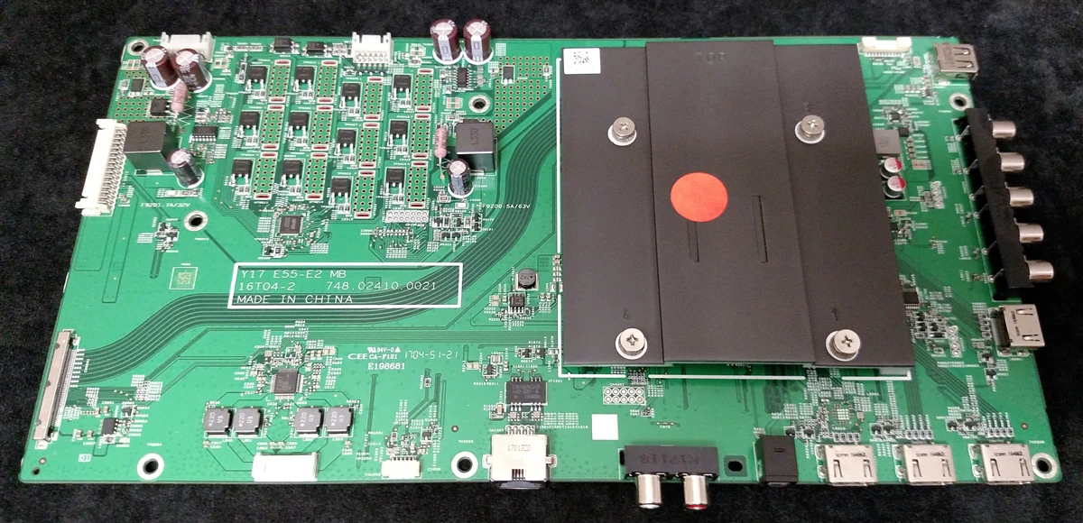 791.02410.A002 Vizio Main Board, 748.02410.0021, 791.02410.0021, Y17 E55-E2 MB, 16T04-2, ARS7340M010001, E55-E2