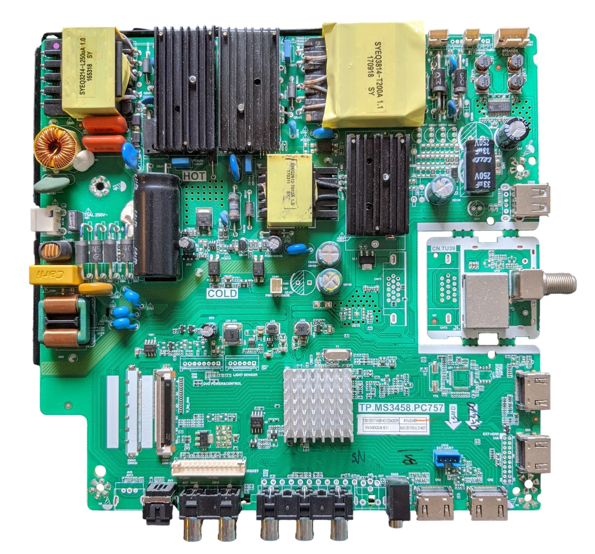 8142123342029 RCA Main/ Power Board, HV550QUB-B21, A1701, A1702, RTU5540