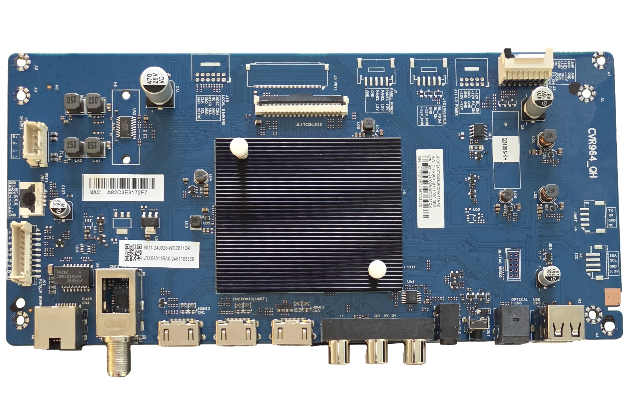 9011-240028-WD2011QK Onn Main Board, CVR964_QH, Q24095-KH, 100012585