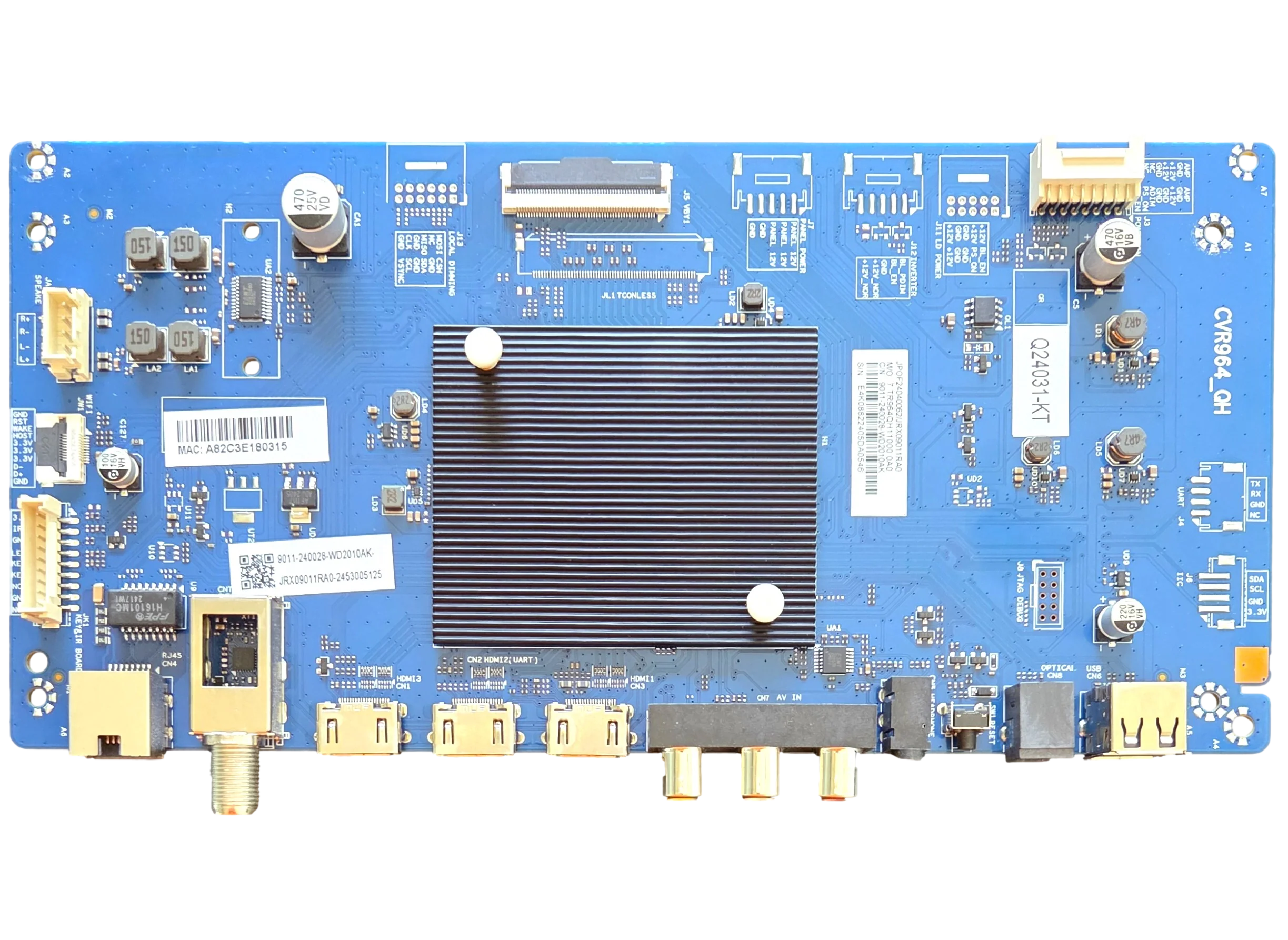 9011-240028-WD201AK ONN Main Board, Q24031-KT, 100012584