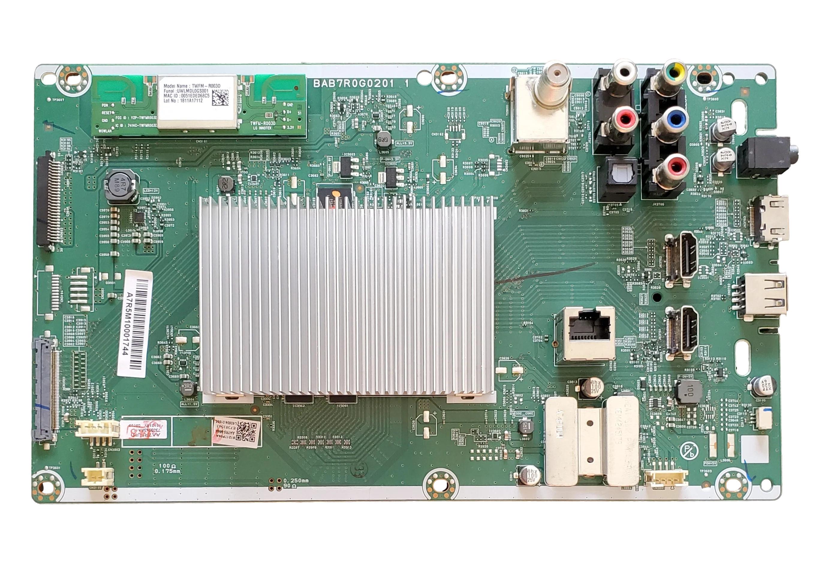 AA7R5MMA-001 Philips Main Board, BAB7R0G0201 1, 55PFL5602/F7