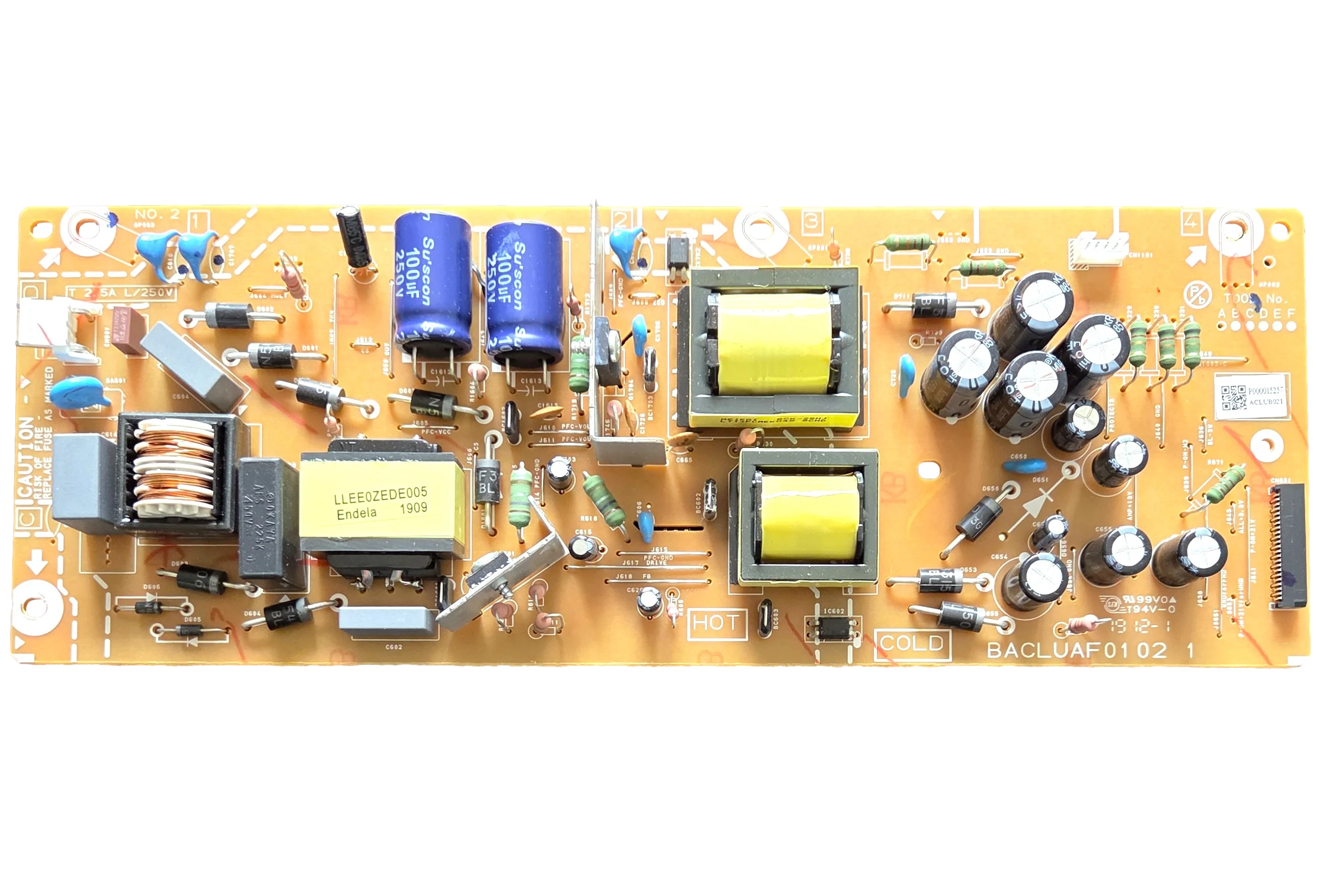 ACLUBMPW-001 Magnavox Power Supply, ACLUB021, BACLUAF0102 1, 50MV349R/F7