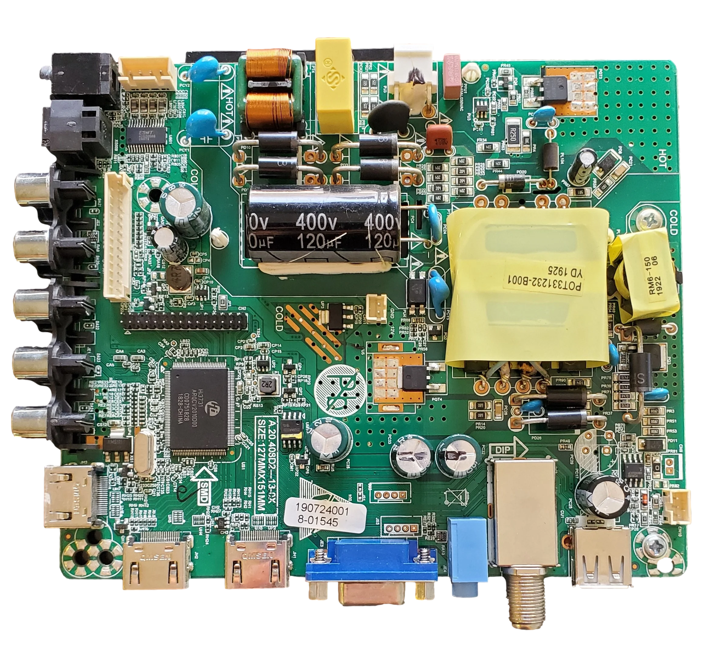 AE0012689 RCA Main Board, CQC08001027236, RLDED4016A-H