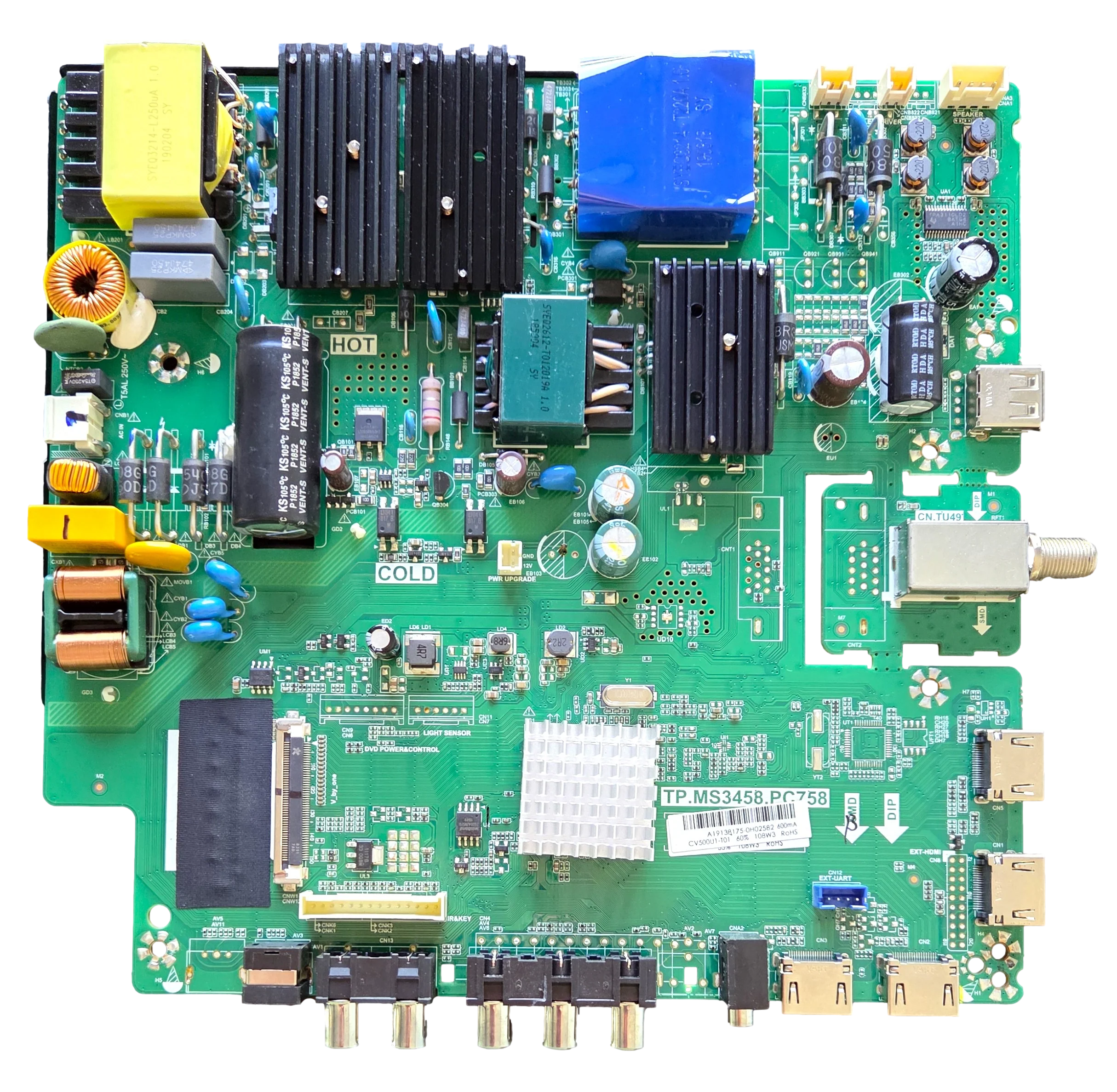AE0012799 RCA Main Board, TP.MS3458.PC757 , RLDED5098-B-UHD